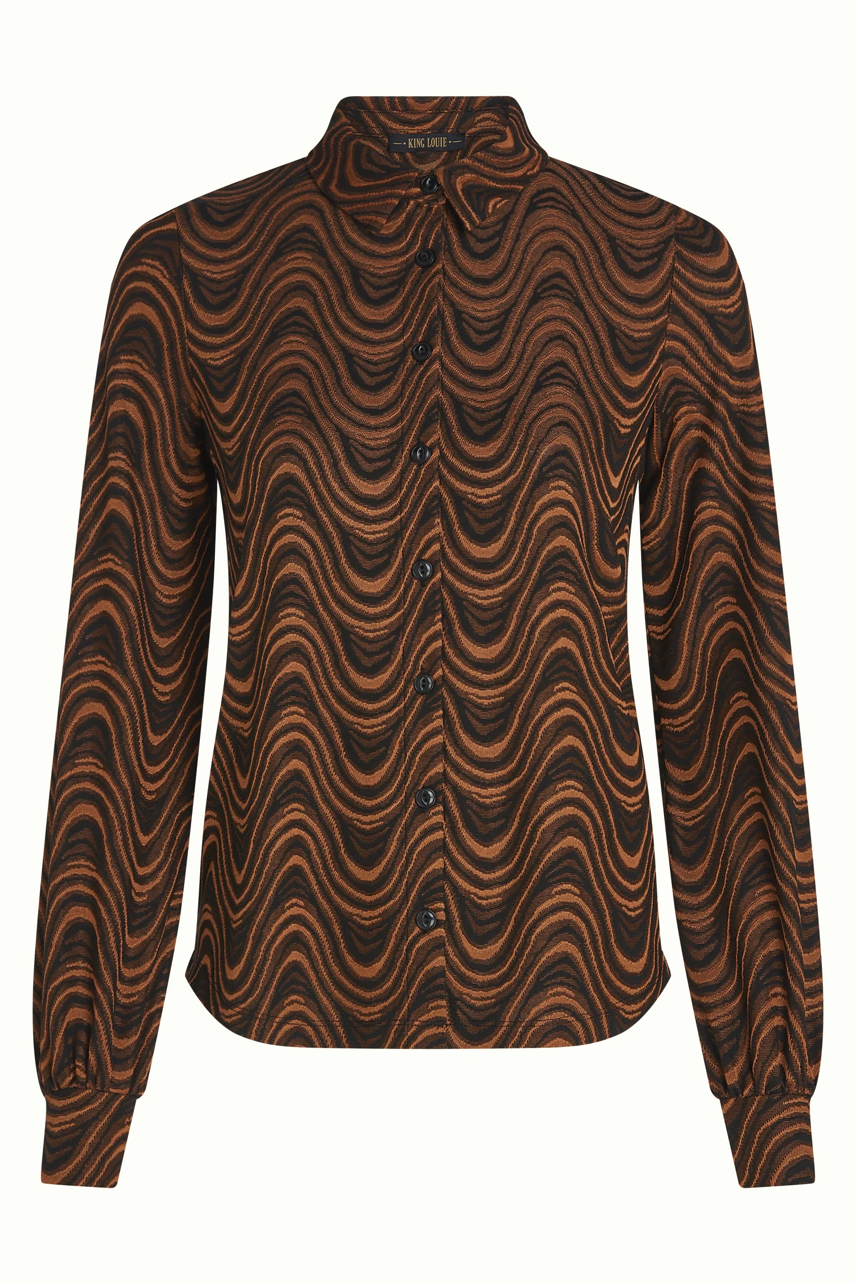 King Louie Maisie Blouse Jackie Jacquard (Black)