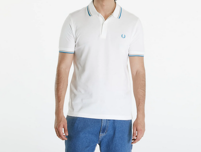 Fred Perry Twin Tipped Shirt M3600 in Snow White