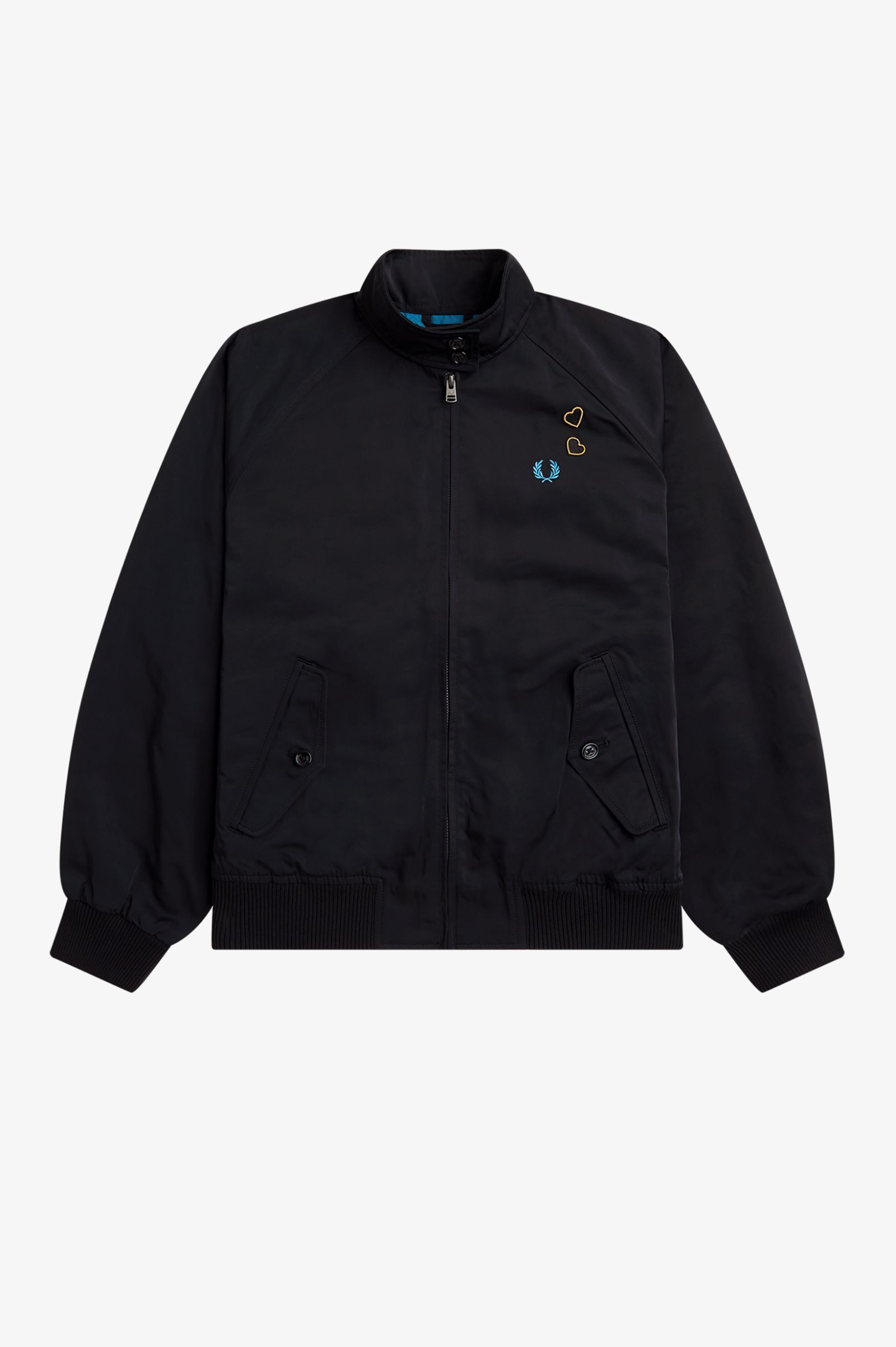 Fred Perry Amy Winehouse Laurel Wreath Zip-Through Jacket in Black 