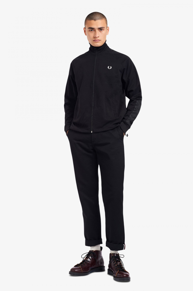 Fred Perry Trainingsjacke Tonal Tape Black J1521-S