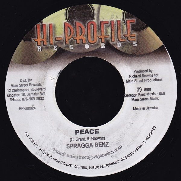 Spragga Benz - Peace / Version (7")