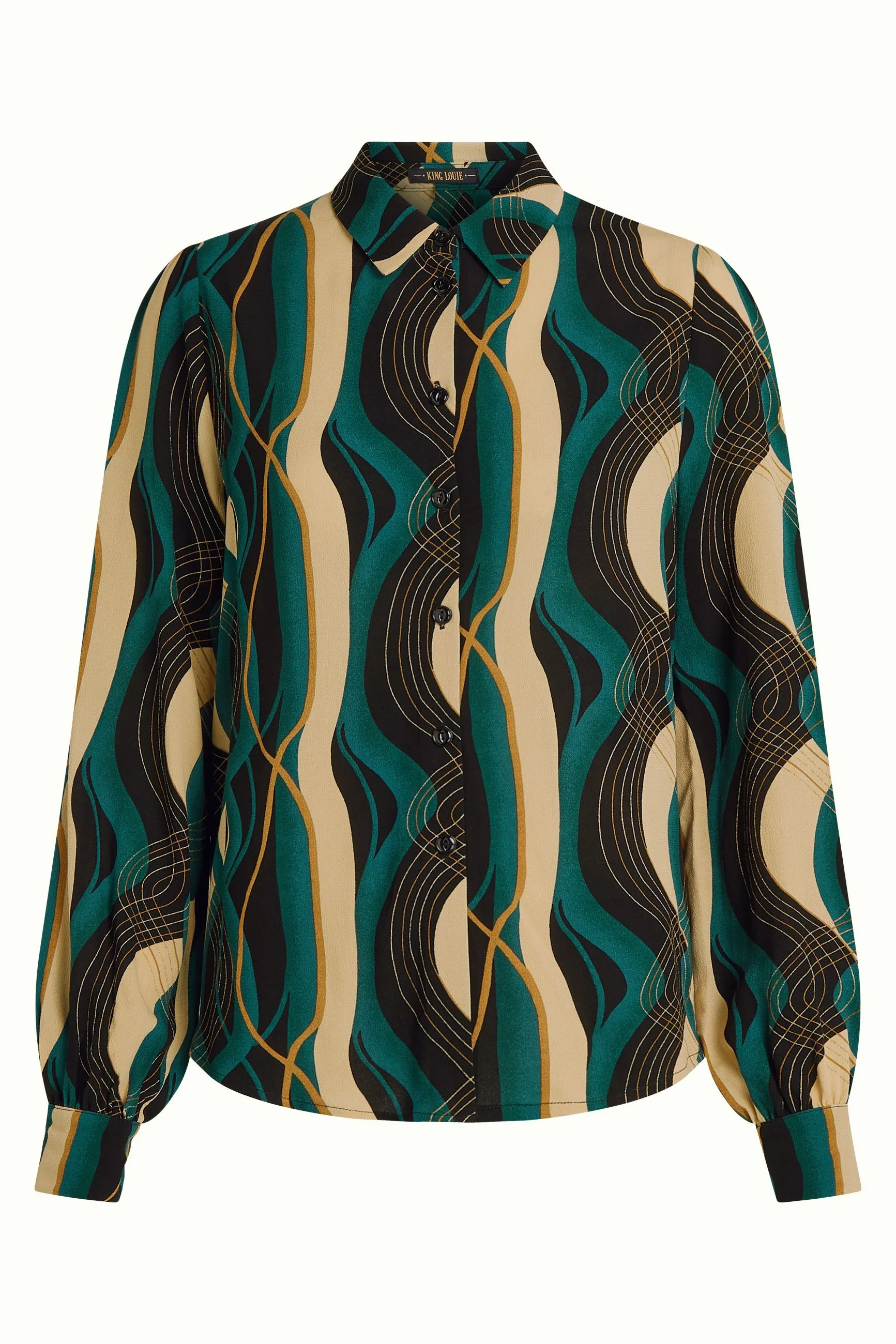 King Louie Maisie Blouse Elysee (Black)