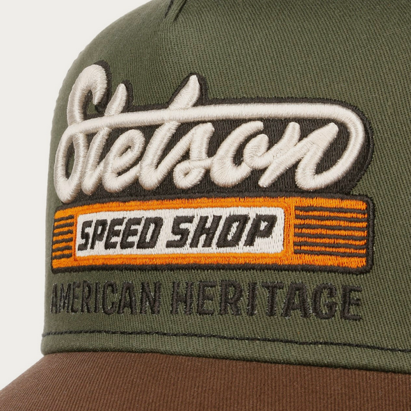 Stetson Speed Shop Trucker Cap (Olive/Black)