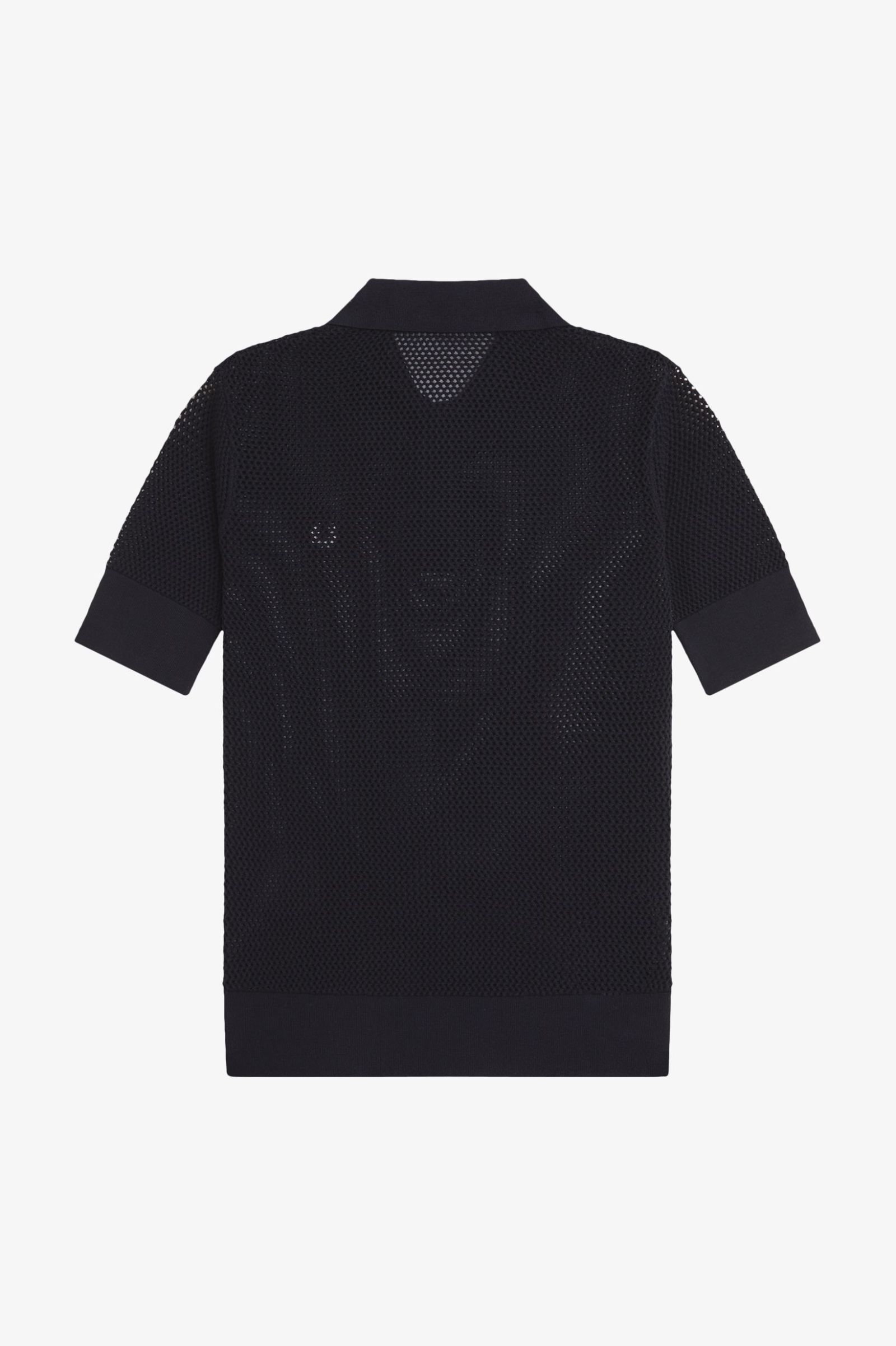 Fred Perry Open Knit Damen Poloshirt in Black