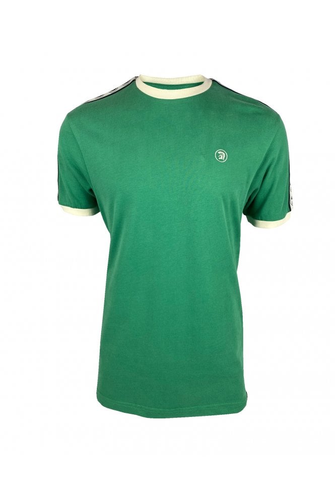 Trojan T-Shirt Taped Sleeve in Emerald