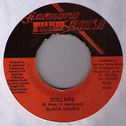 Black Uhuru - Dollars / Version (7")