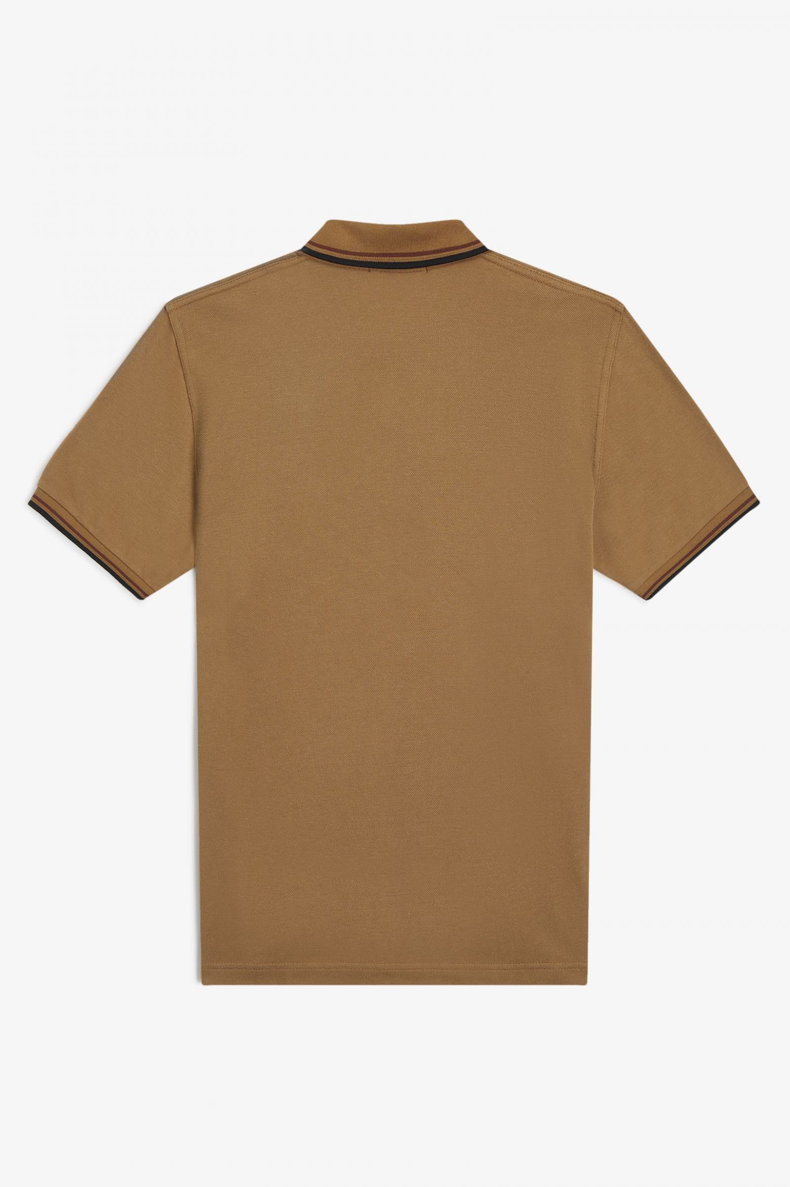 Fred Perry Twin Tipped Shirt in Dark Caramel