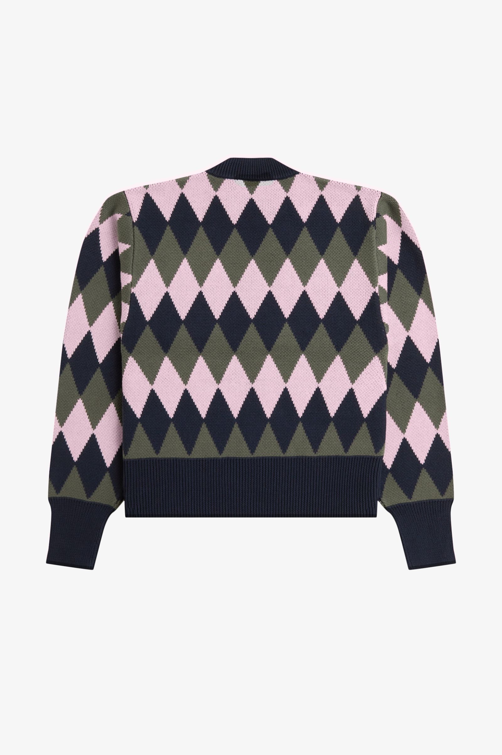 Fred Perry Diamond Jacquard Jumper (Navy)