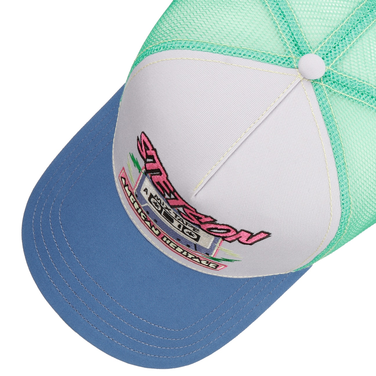Stetson Trucker Cap Mix Tape (Blue/White)
