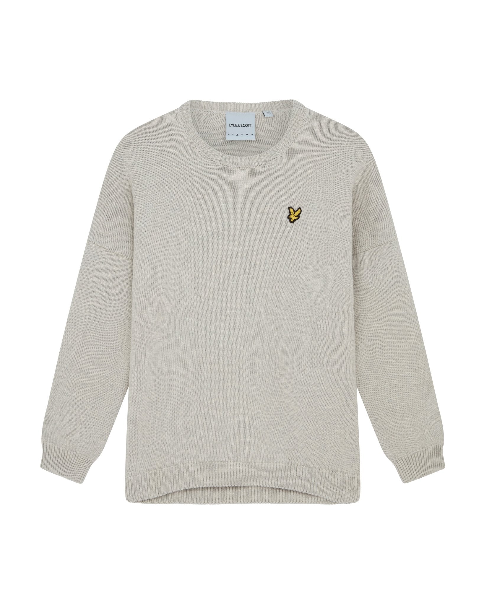 Lyle & Scott Damen Lambswool Jumper Light Grey Marl