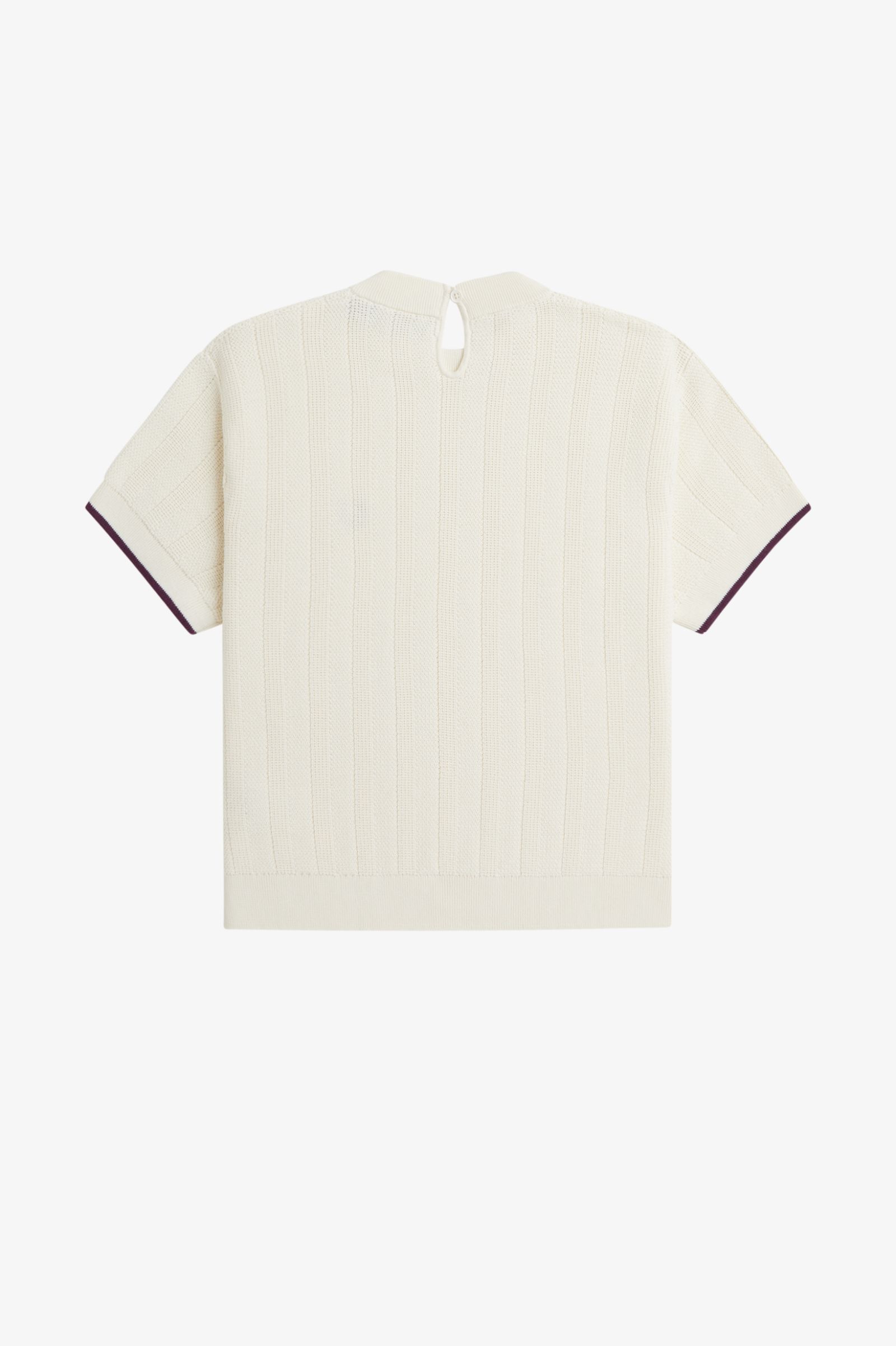 Fred Perry Textured Knitted Shirt (Ecru)