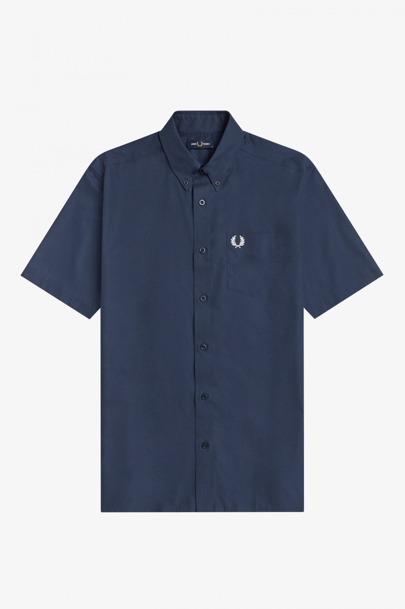 Fred Perry Oxford Shirt Dark Airforce-XXL