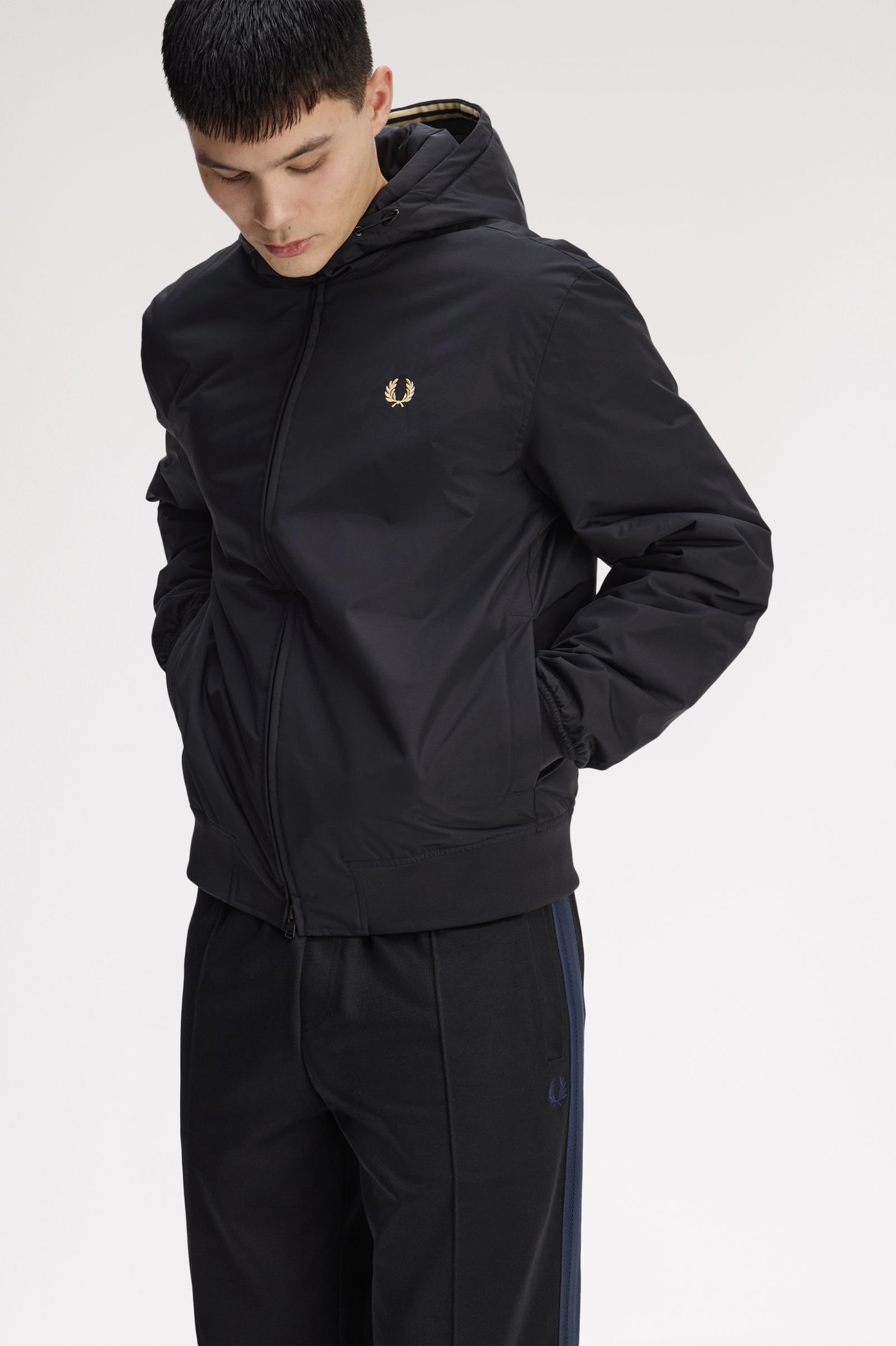 Fred Perry Hooded Brentham Jacket (Black)