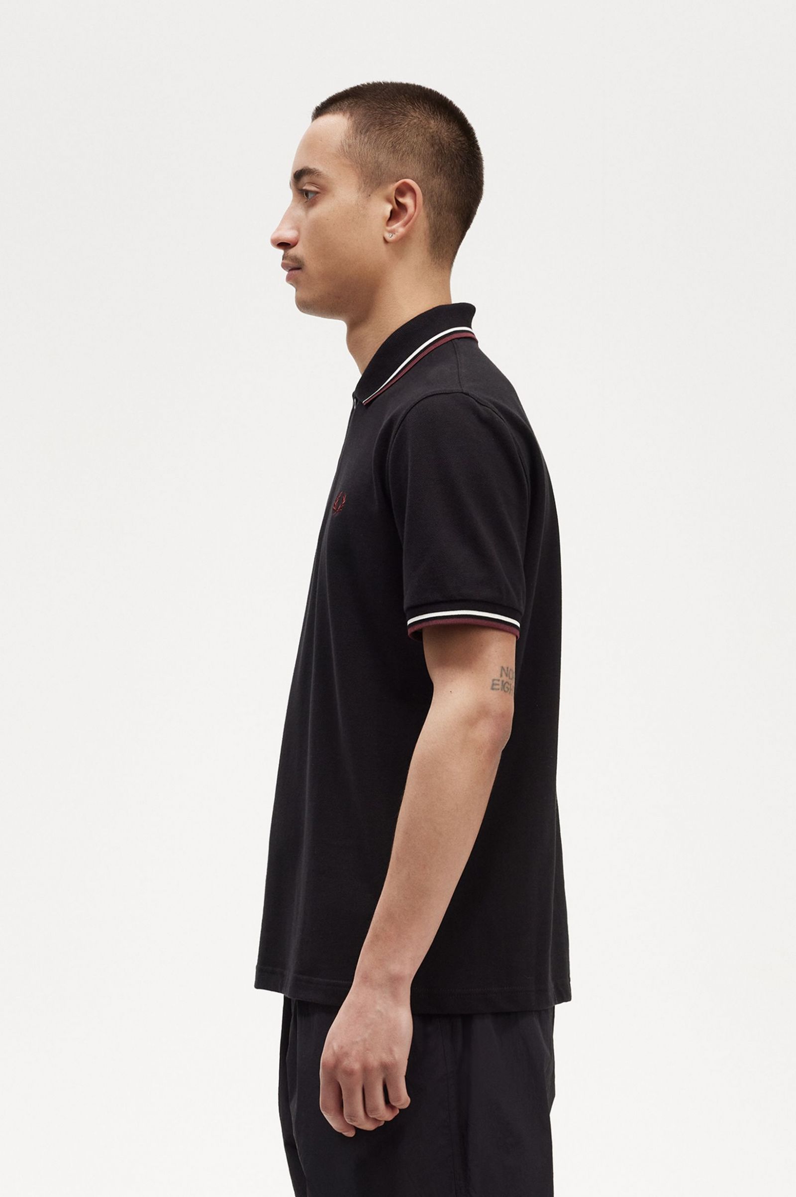 Fred Perry Twin Tipped Shirt in Black