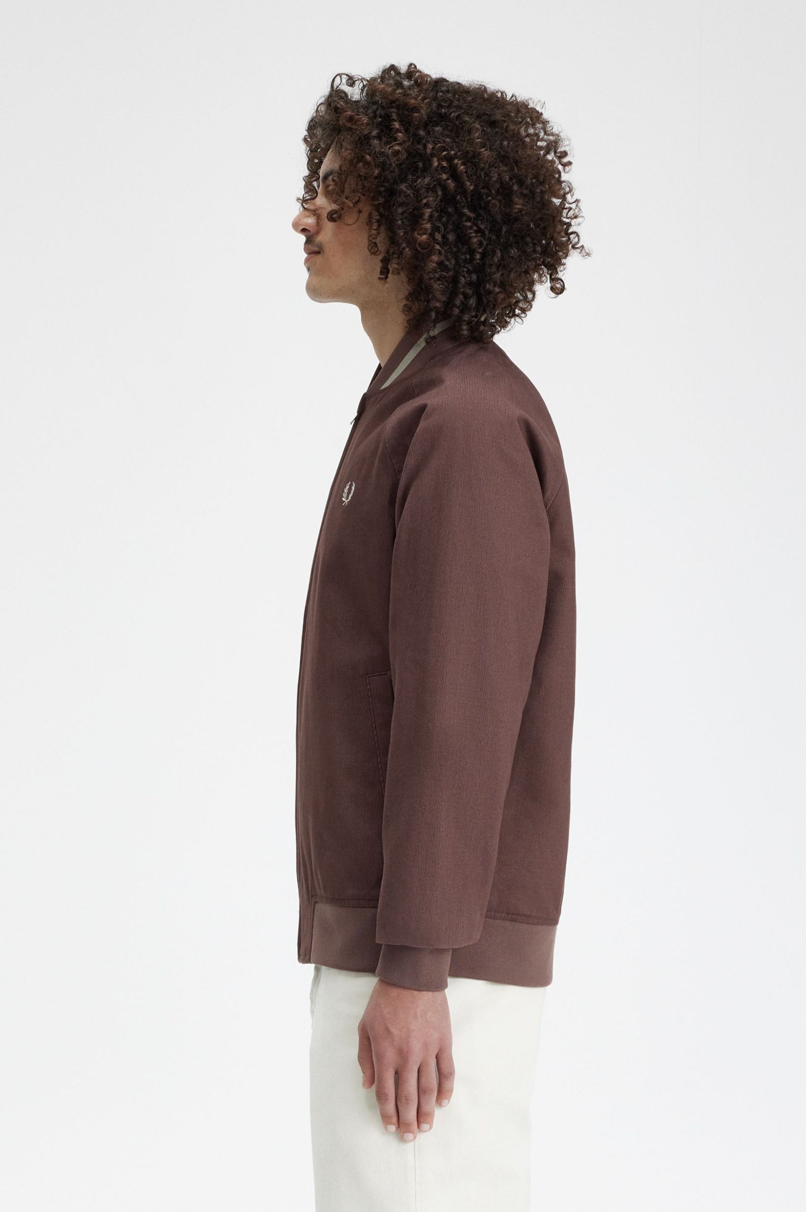 Fred Perry Corduroy Tennis Bomber in Carrington Brick