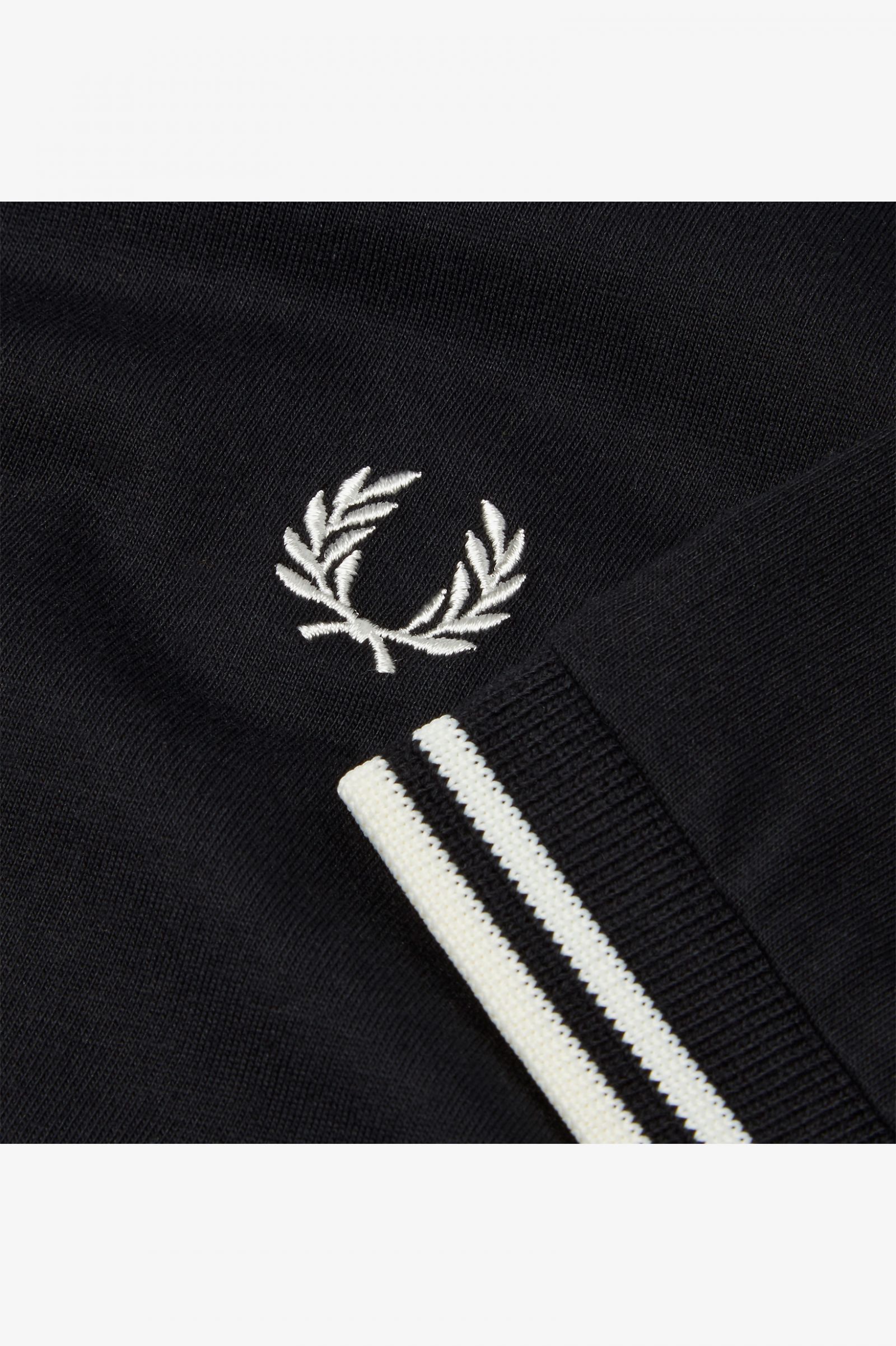 Fred Perry Twin Tipped T-Shirt in Schwarz/Weiss