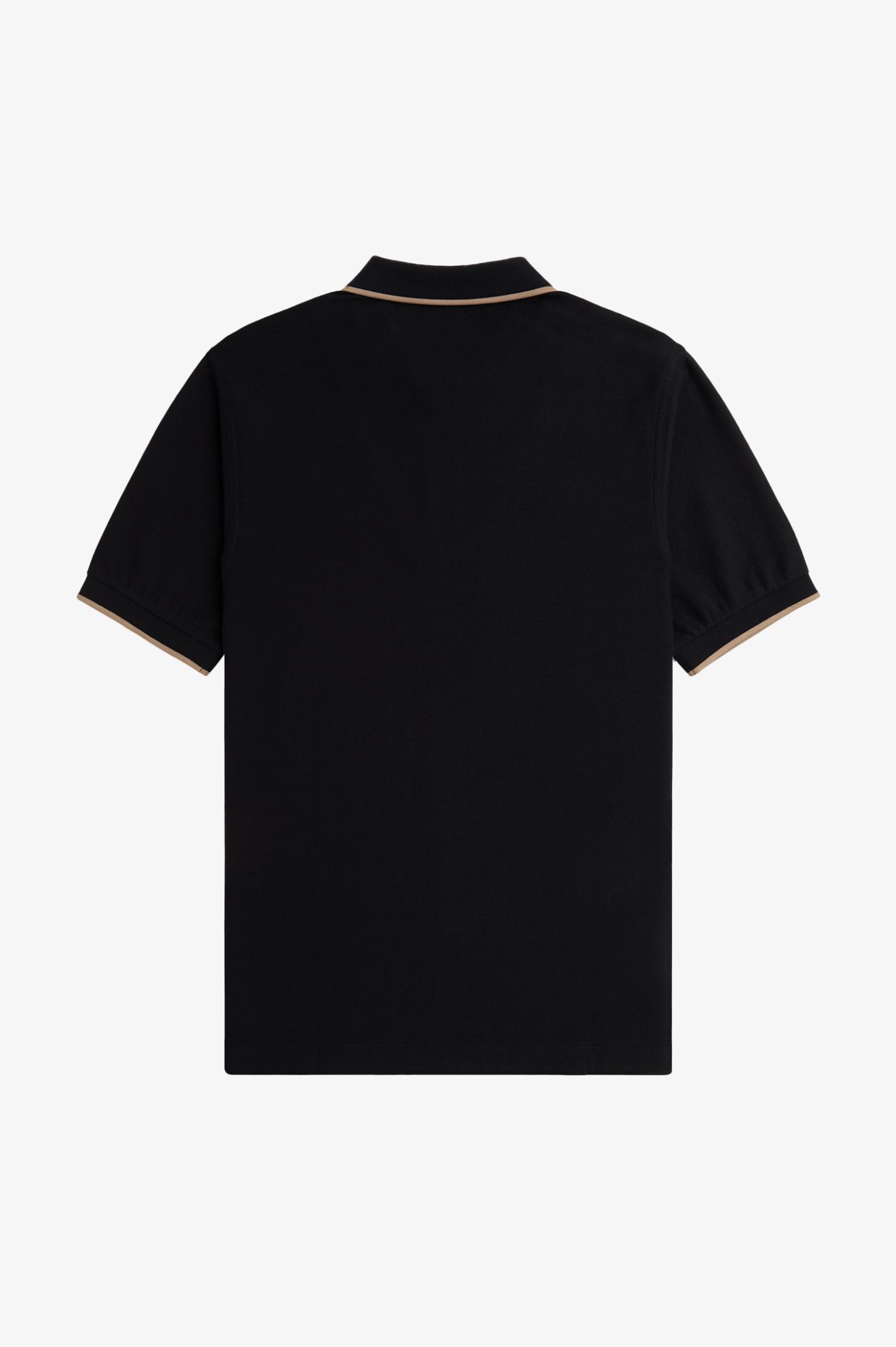 Fred Perry Crepe Pique Zip Polo in Black M7729