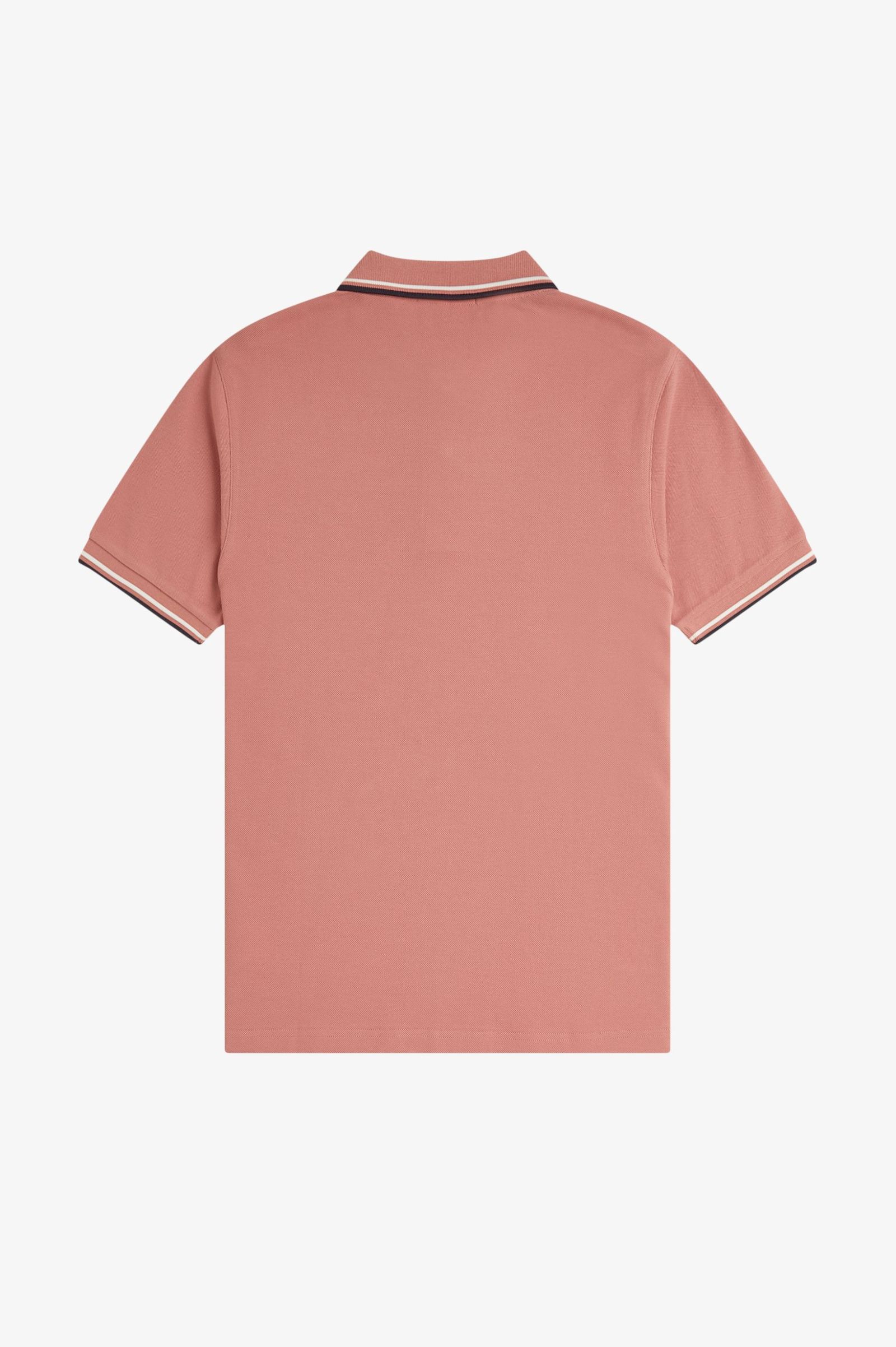Fred Perry Twin Tipped M3600 Shirt in Putty Pink/Ecru/Navy