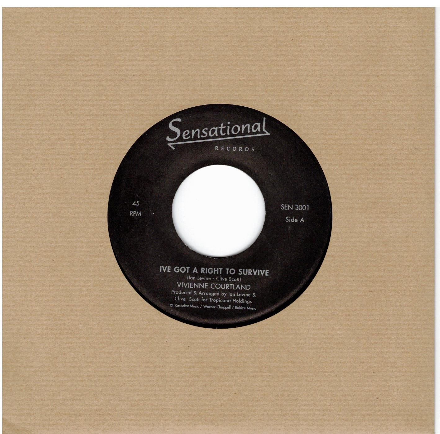 Vivienne Courtland – I've Got A Right To Survive / Holding On Tighter (7")