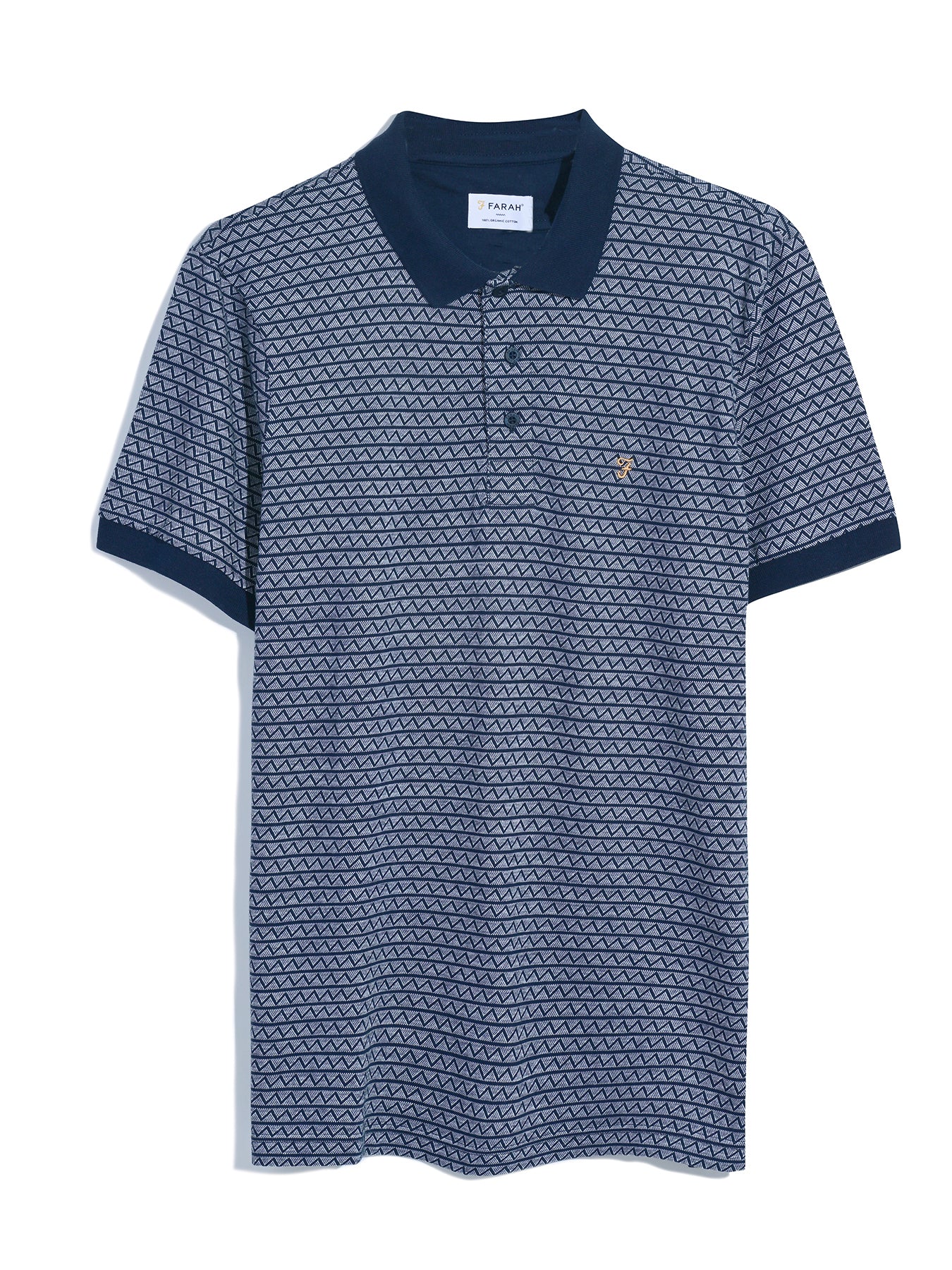  Tibbatt Jacquard Polo Shirt In True Navy 