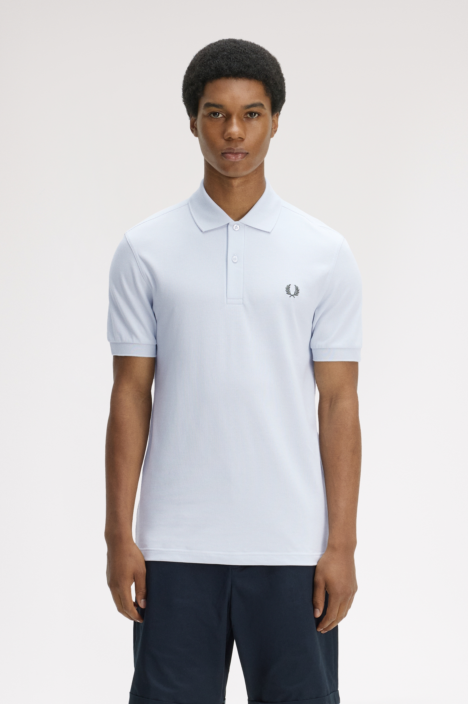 Fred Perry Polo Shirt (Dusky Blue/Laurel Wreath Green)