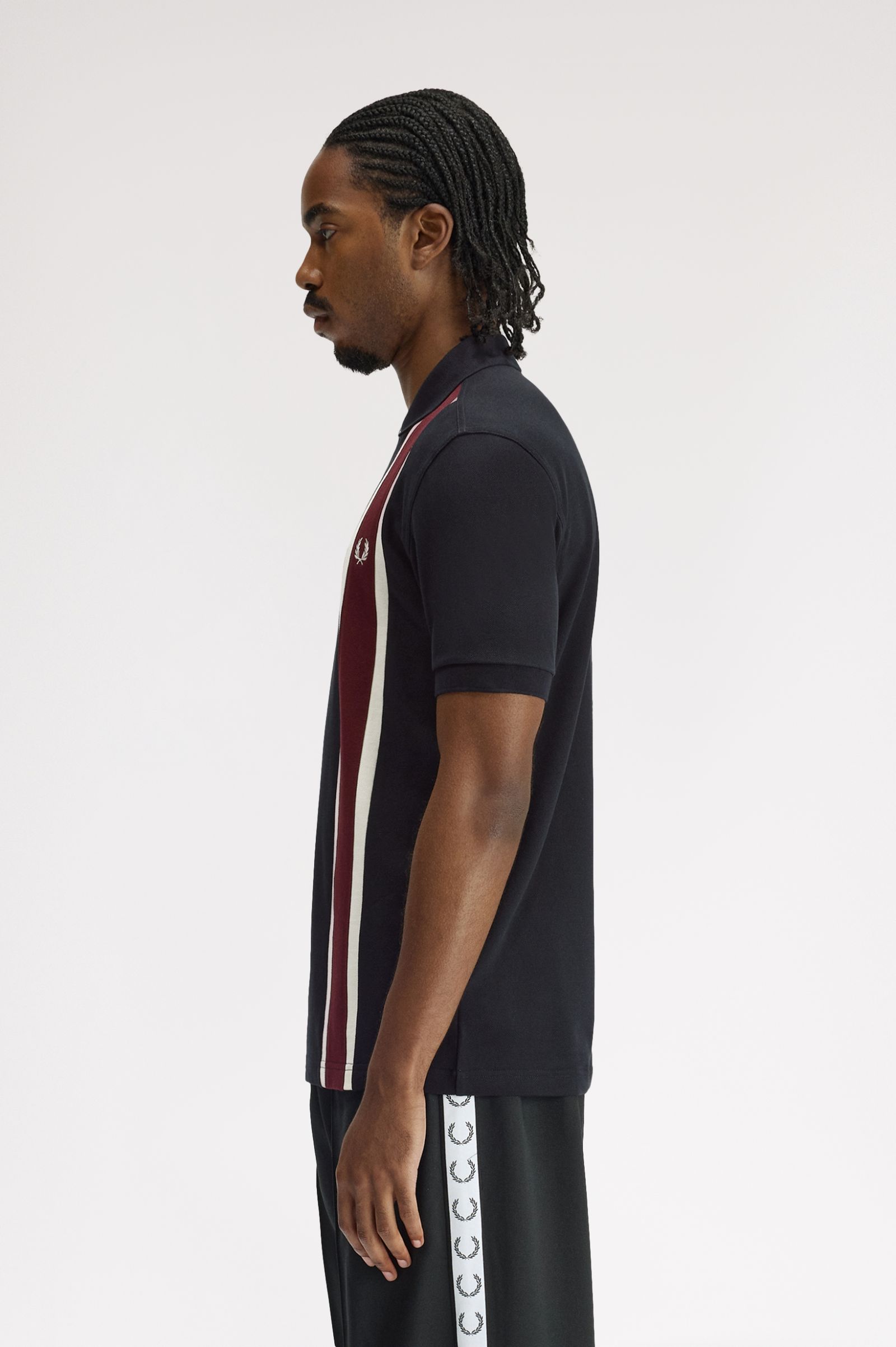 Fred Perry Tramline Polo Shirt (Black)