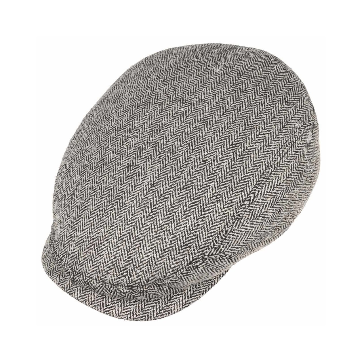 Stetson Belfast Silk Flat Cap (Black/White)