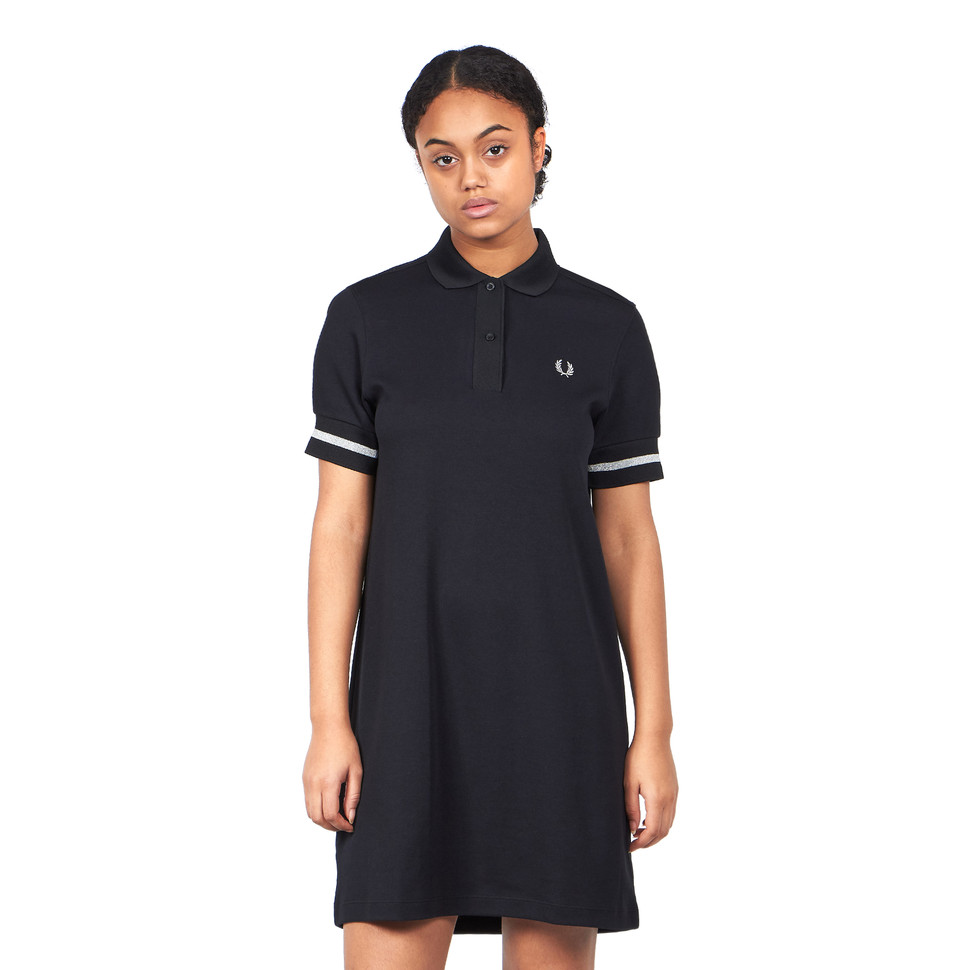Fred Perry Bold Tipped Polo Dress Black-12