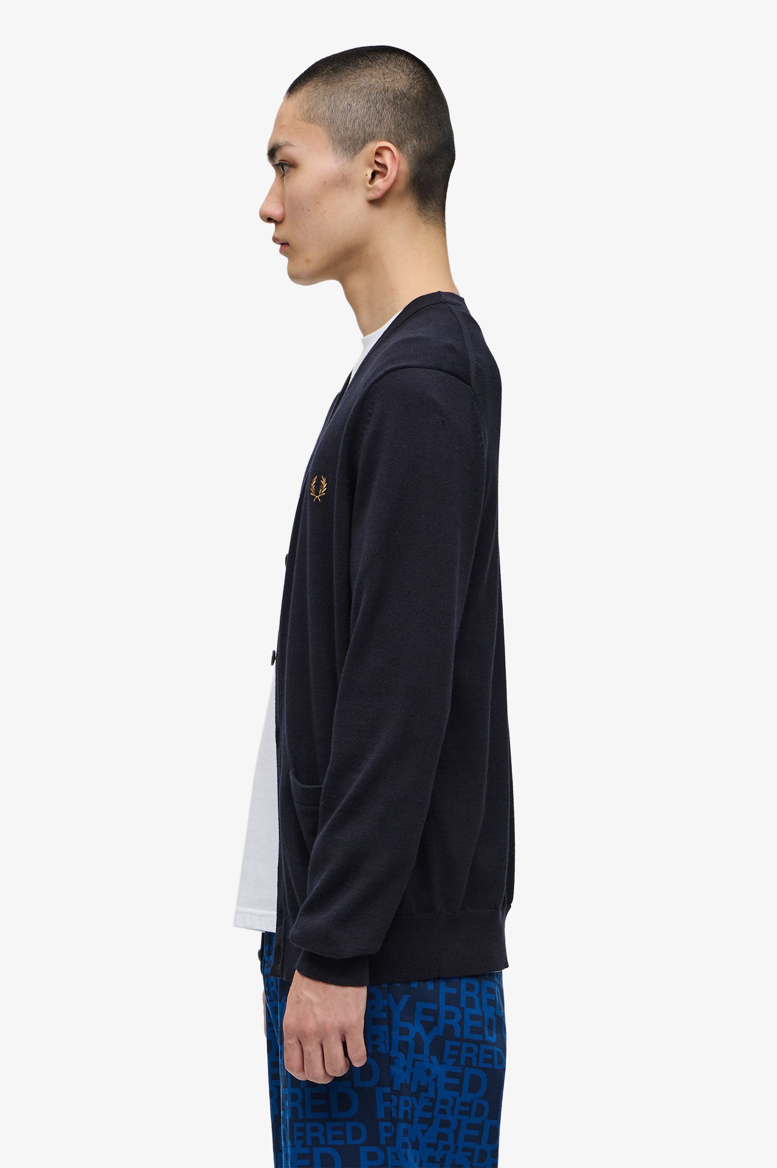 Fred Perry Classic Cardigan in Black