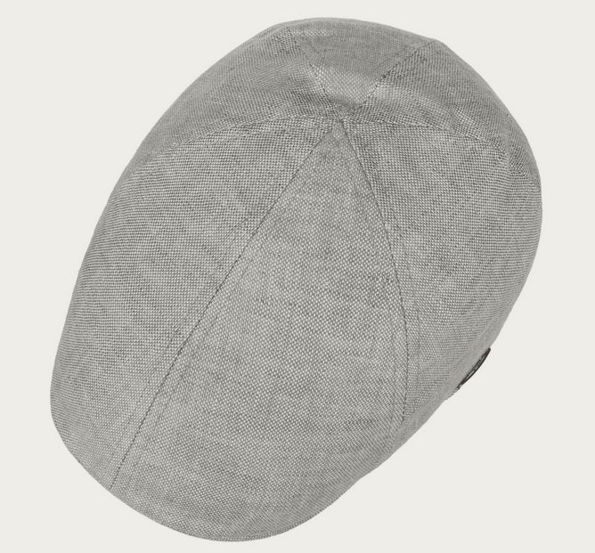 Stetson Texas Just Linen Flatcap Grau-Meliert 