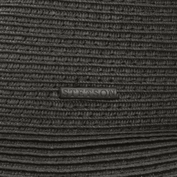 Stetson Dawson Pork Pie Straw Hat (Black)