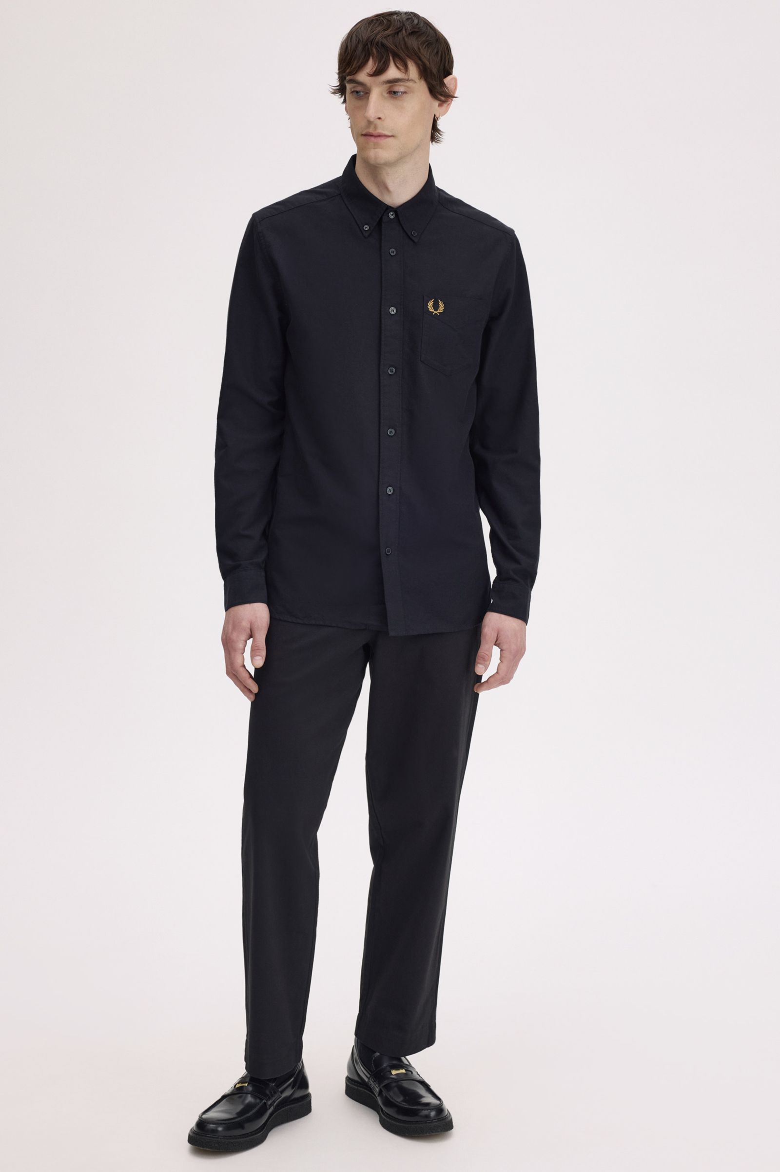 Fred Perry Oxford Shirt (Black) 