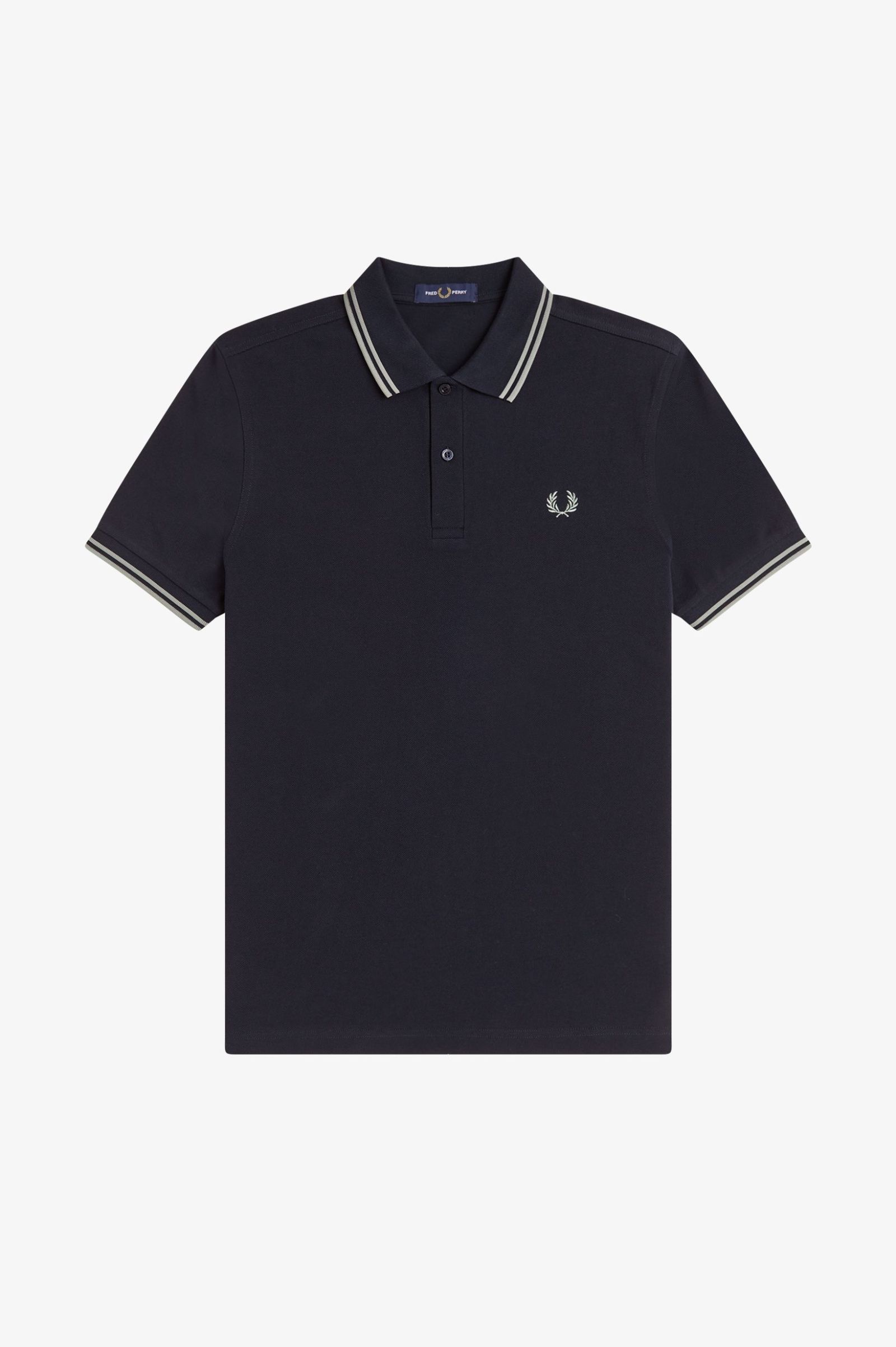 Fred Perry Twin Tipped Polo Shirt (Navy/Seagrass)