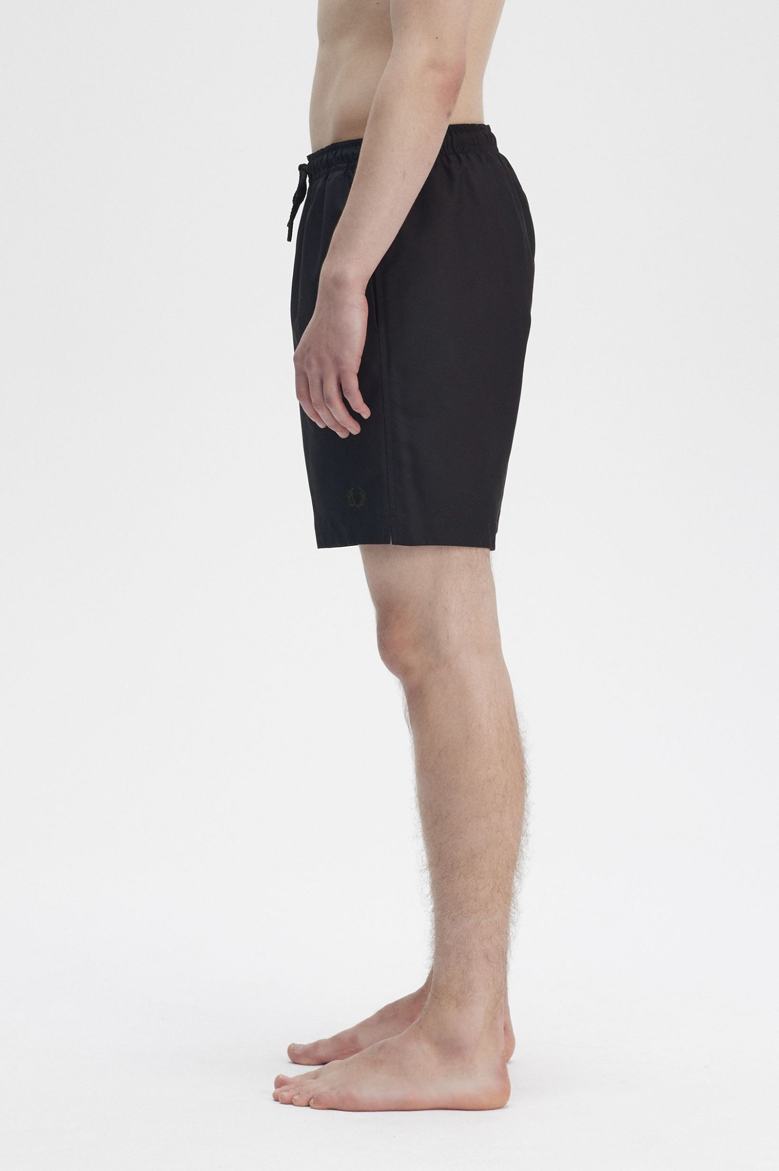 Fred Perry Classic Swimshort in Black/Court Green