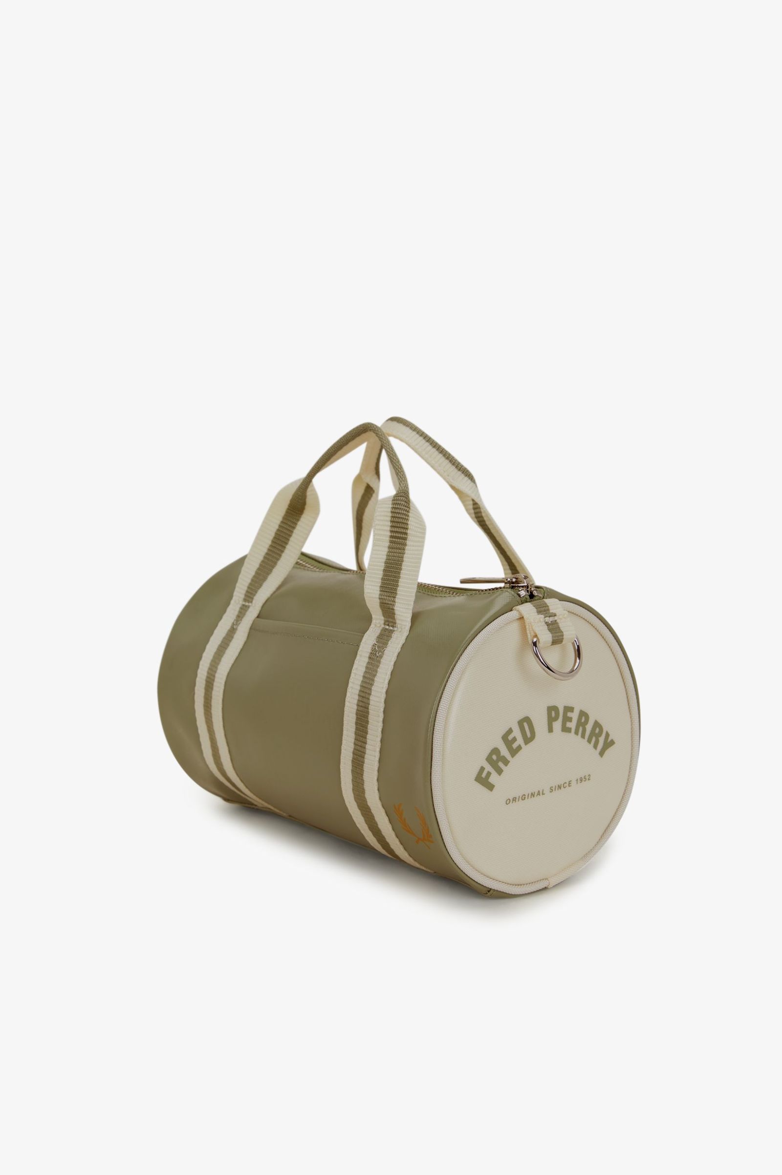 Fred Perry Classic Mini Barrel Bag in Olive Mint 