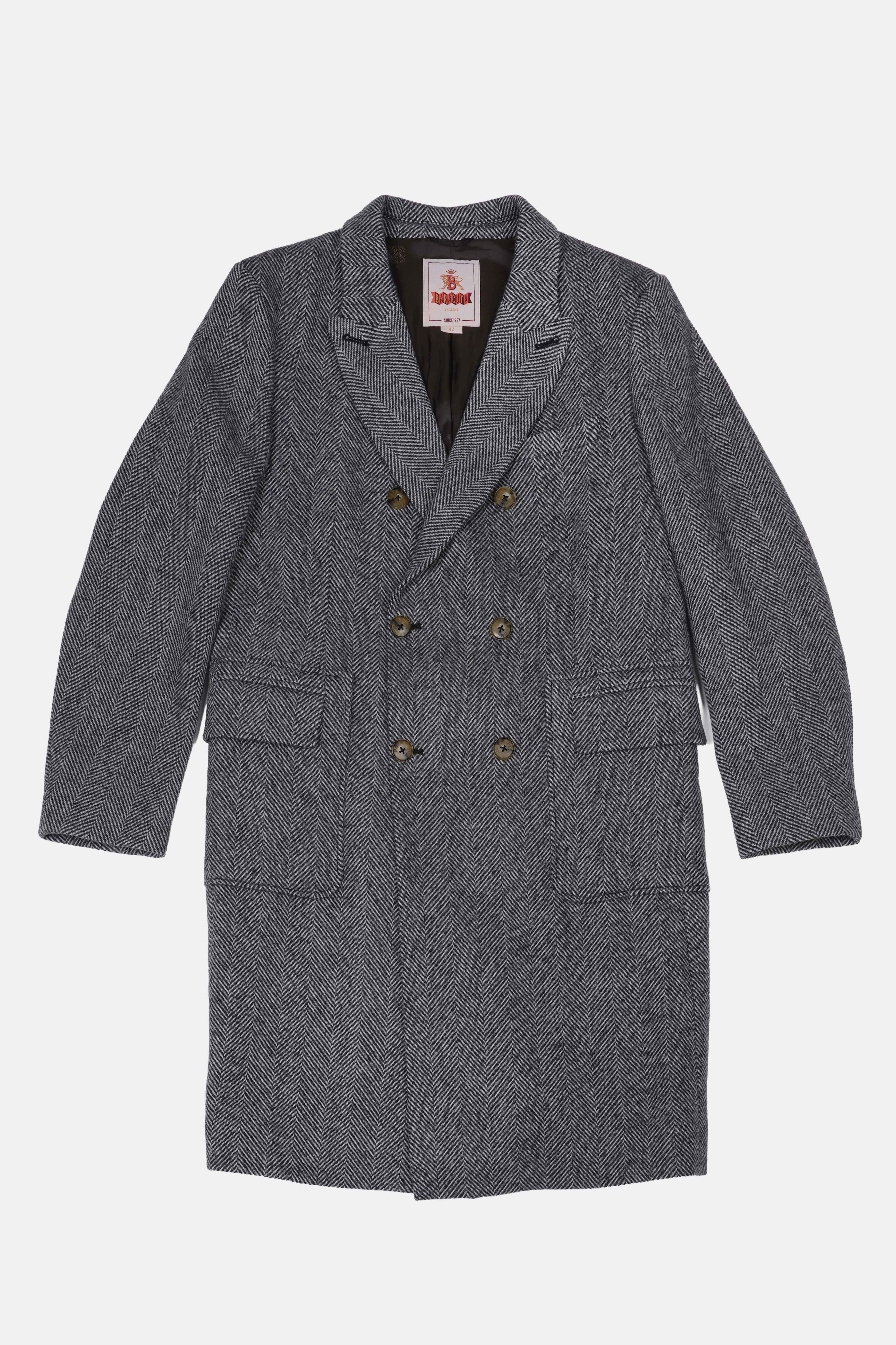 Baracuta Herringbone Martingale Coat (Grey)