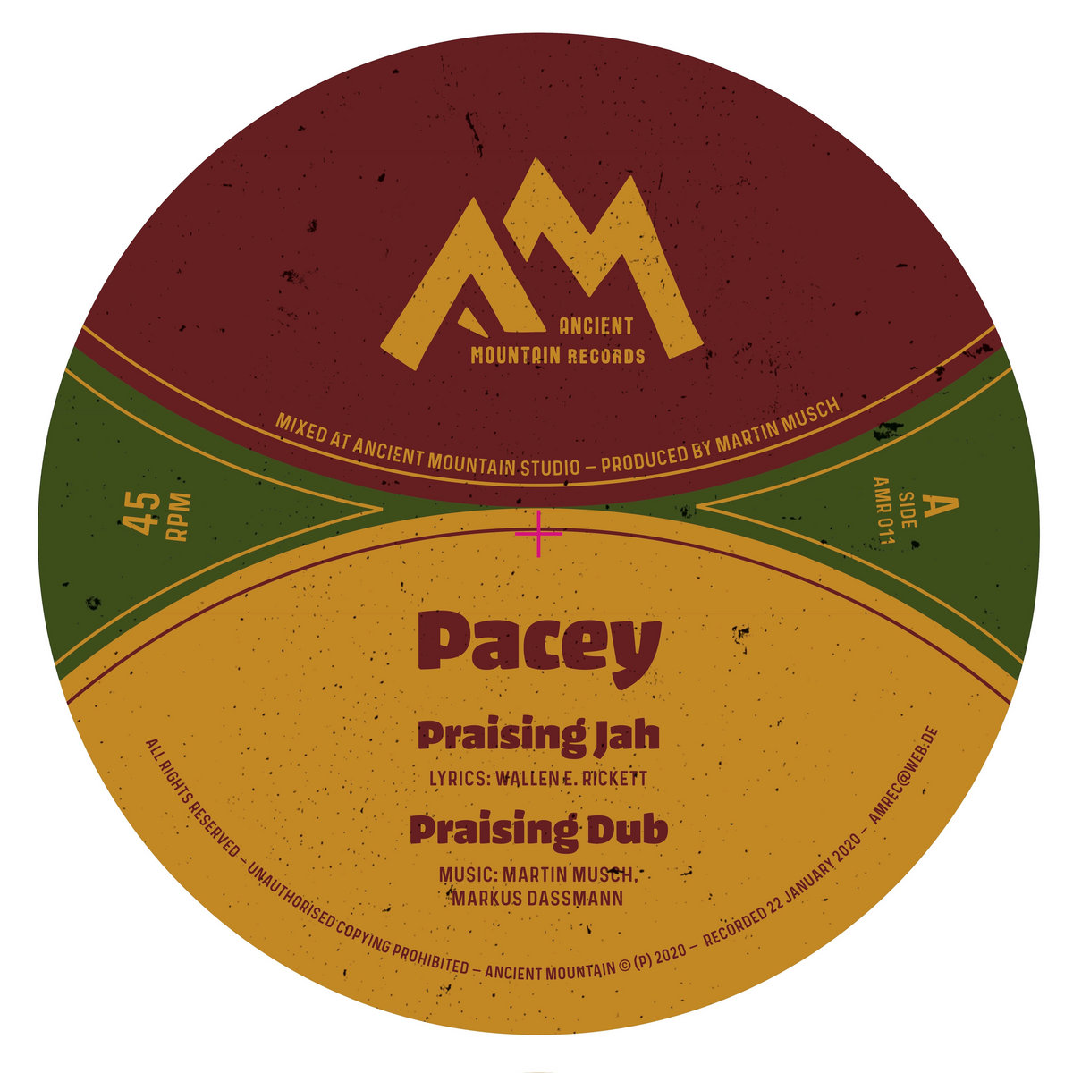 Pacey - Praising Jah / Ethiopia Is Calling For Peace (10")