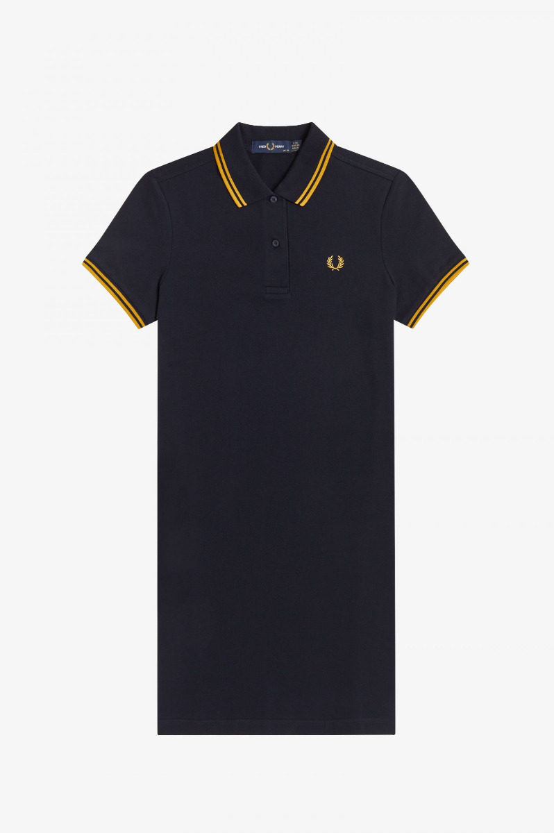 Fred Perry Twin Tipped Shirt Dress D3600 Navy-10