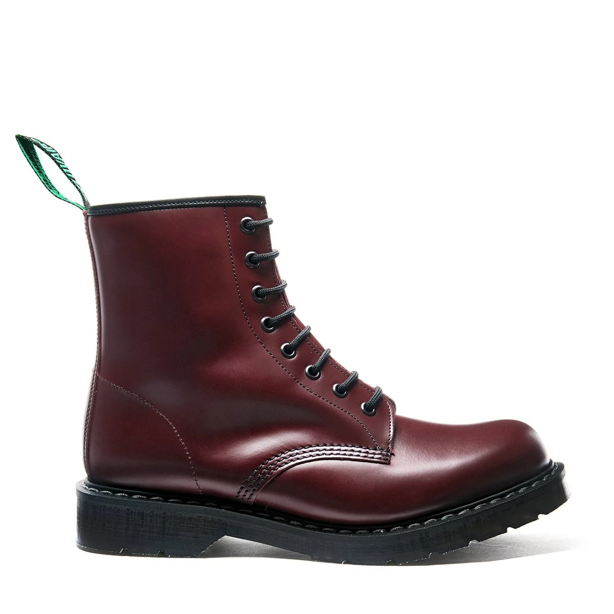 Solovair 8 Eye Derby Boot Oxblood Hi-Shine