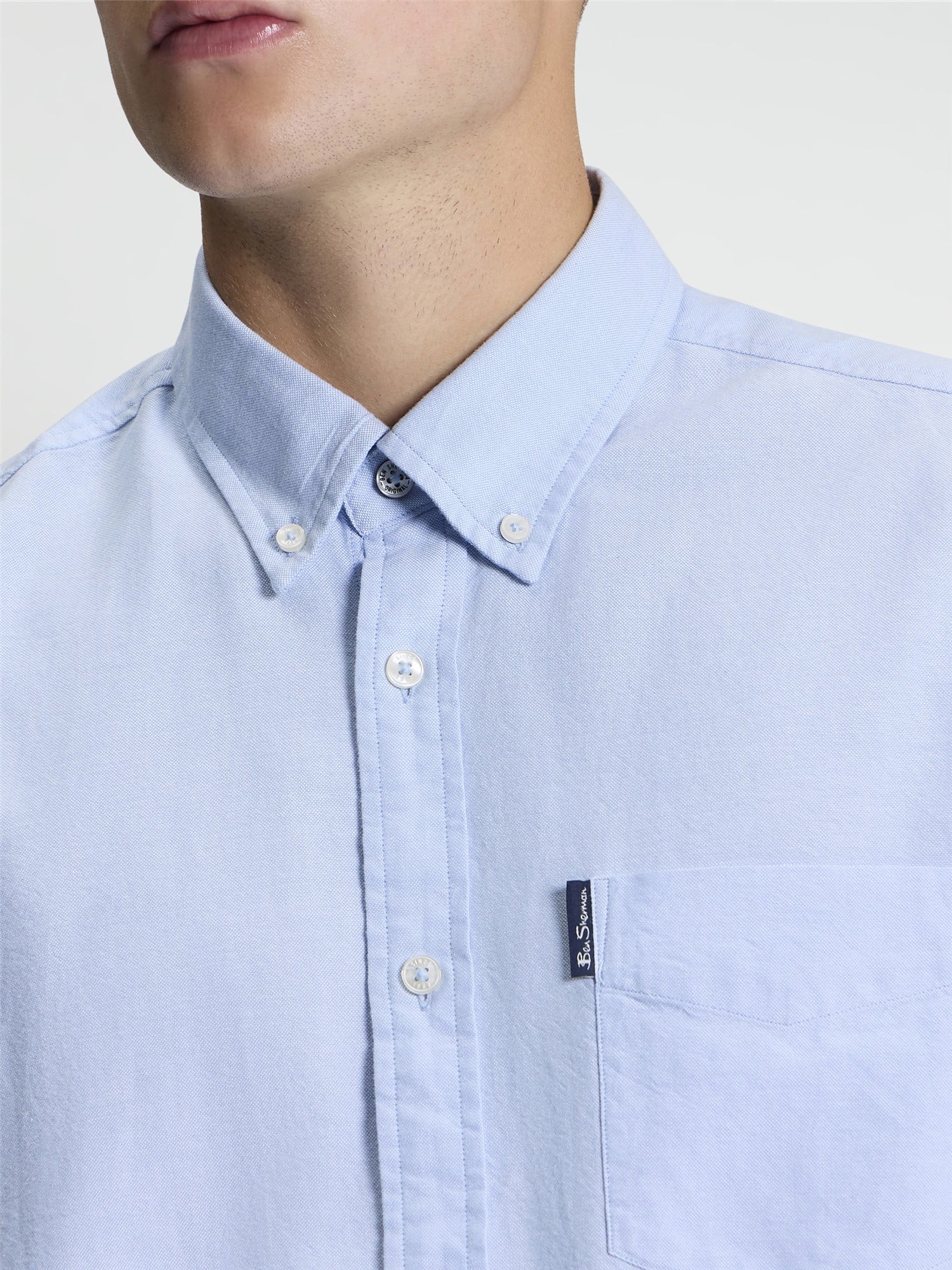 Ben Sherman Short Sleeve Signature Oxford Shirt (Sky) 