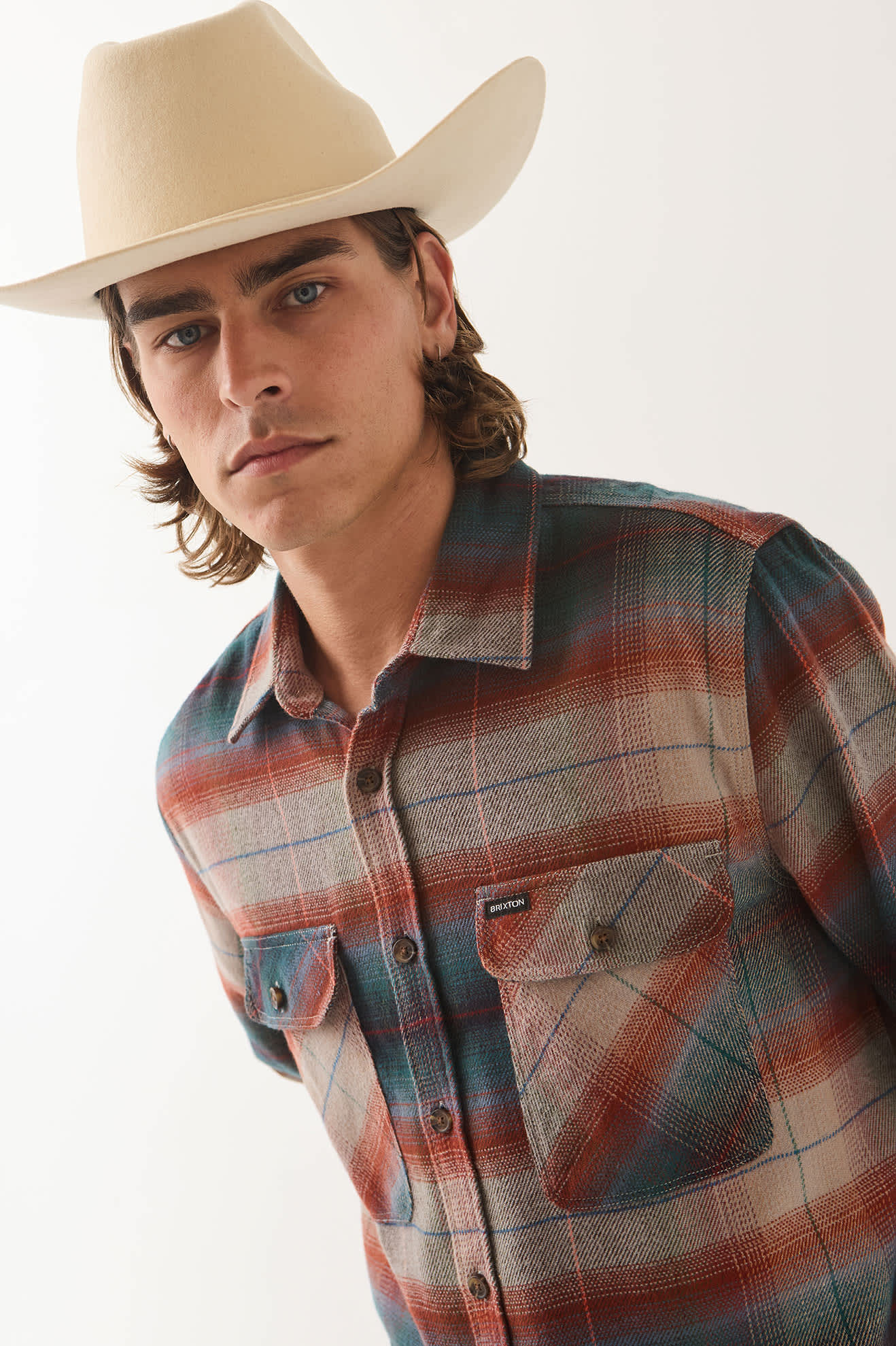 Brixton Bowery Flannel (Multi Shadow)