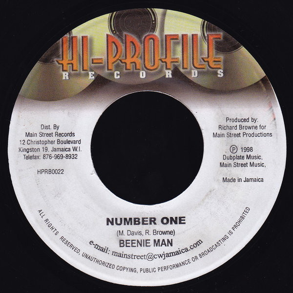 Beenie Man - Number One / Version (7")