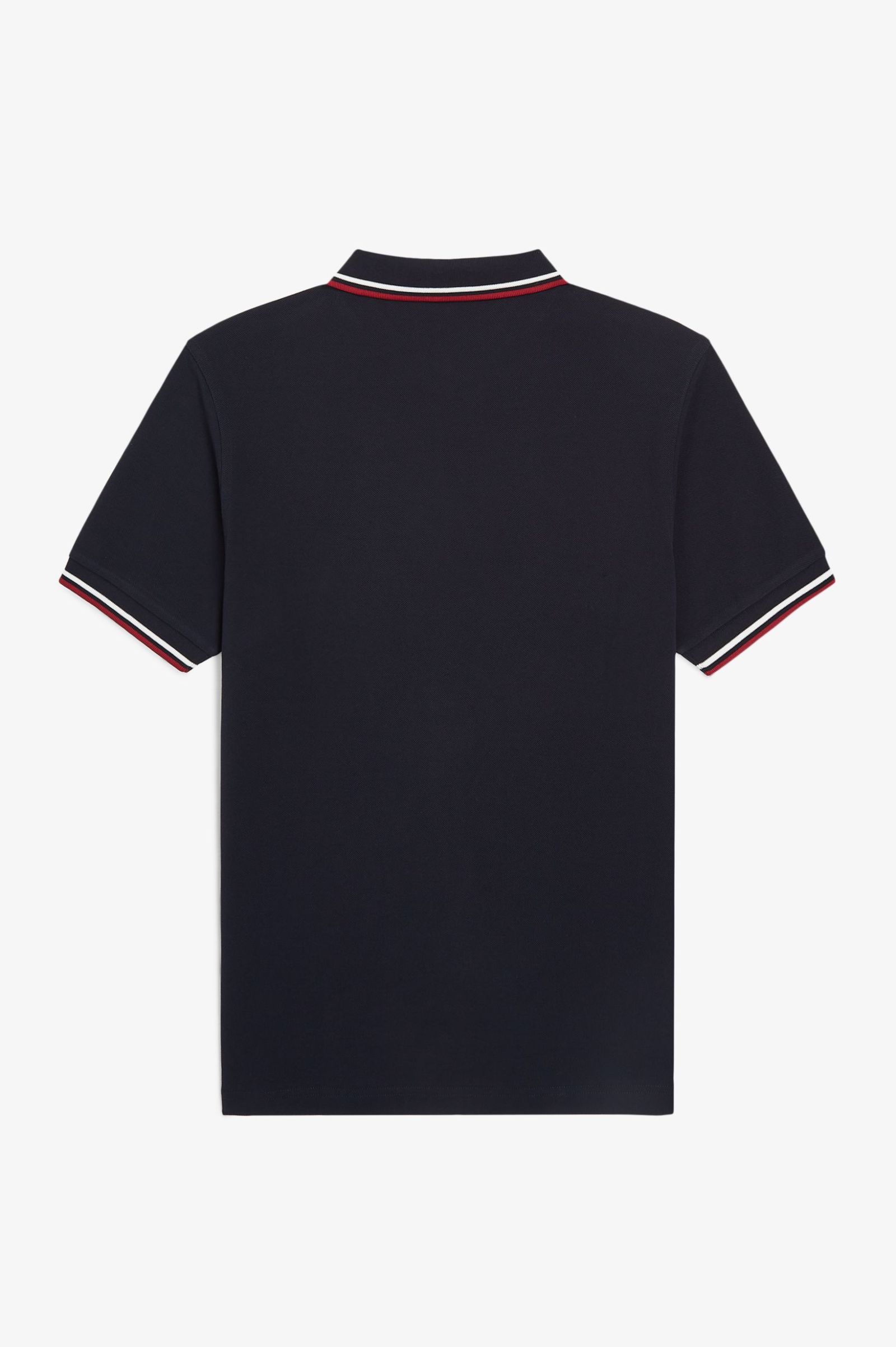Fred Perry Twin Tipped M3600 Shirt in Navy/Snowwhite/Burnt Red 