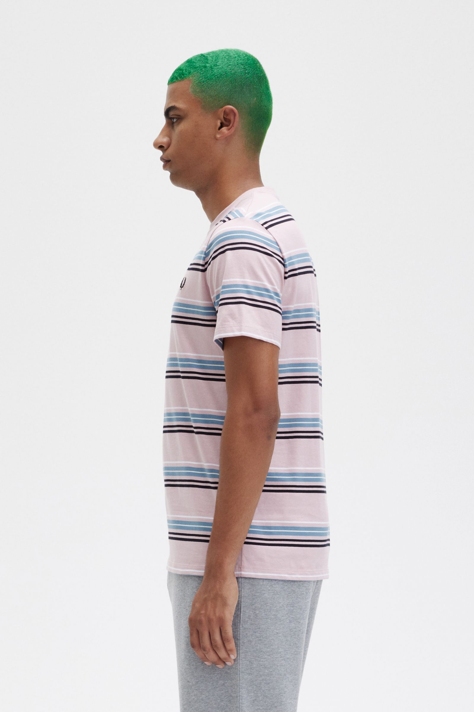 Fred Perry Striped Shirt in Chalcky Pink
