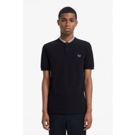 Fred Perry Shirt Bomber Collar Black-S