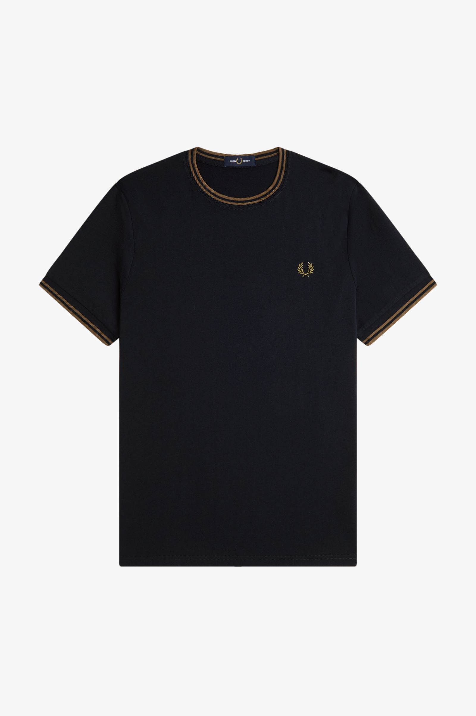Fred Perry Twin Tipped T-Shirt (Navy/Bronze)