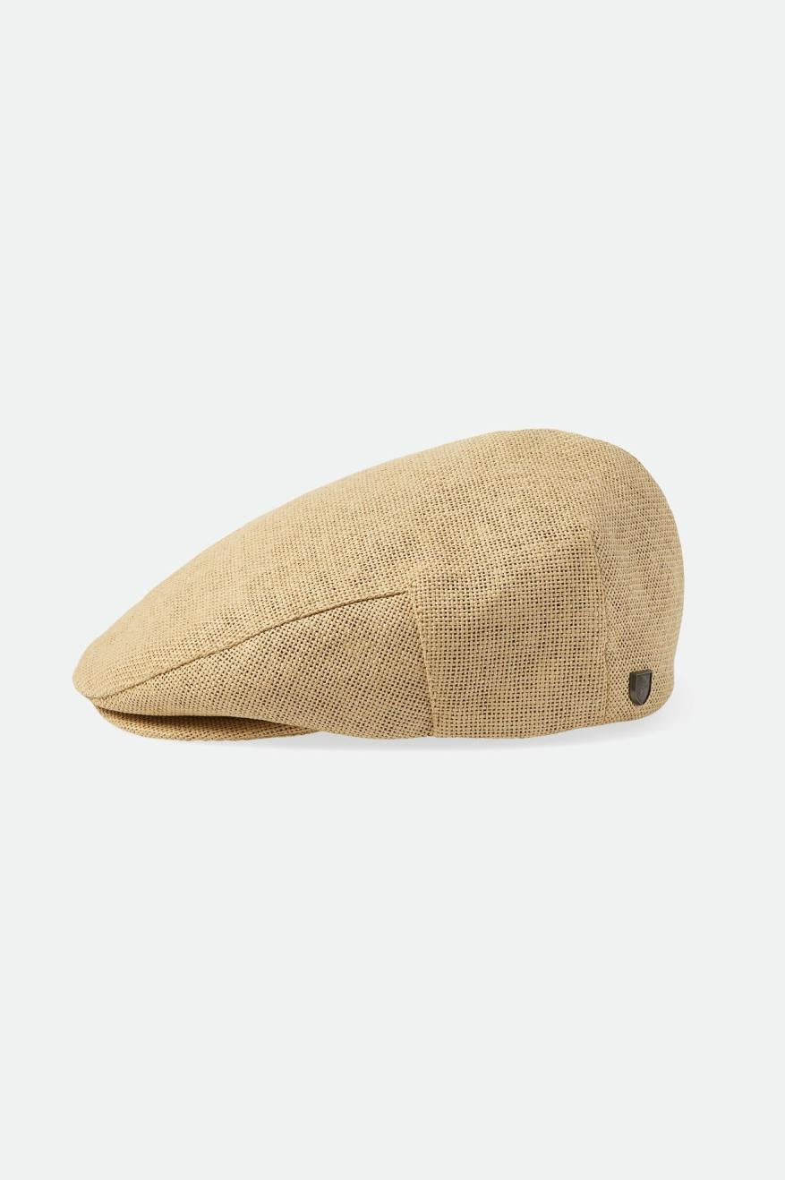 Hooligan Lightweight Flat Cap Natural Straw