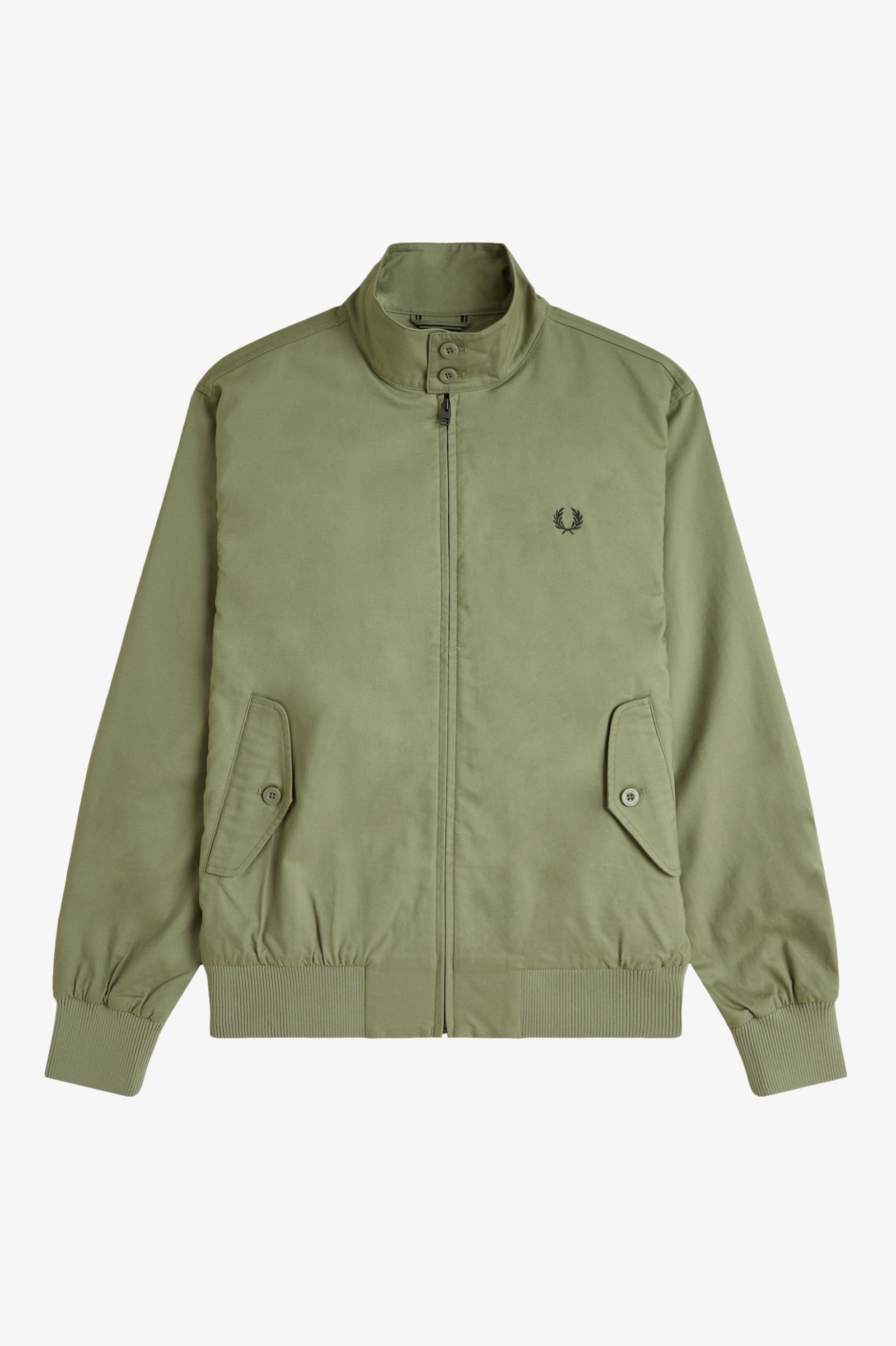Fred Perry Classic Harringon Jacket in Olive Mint 