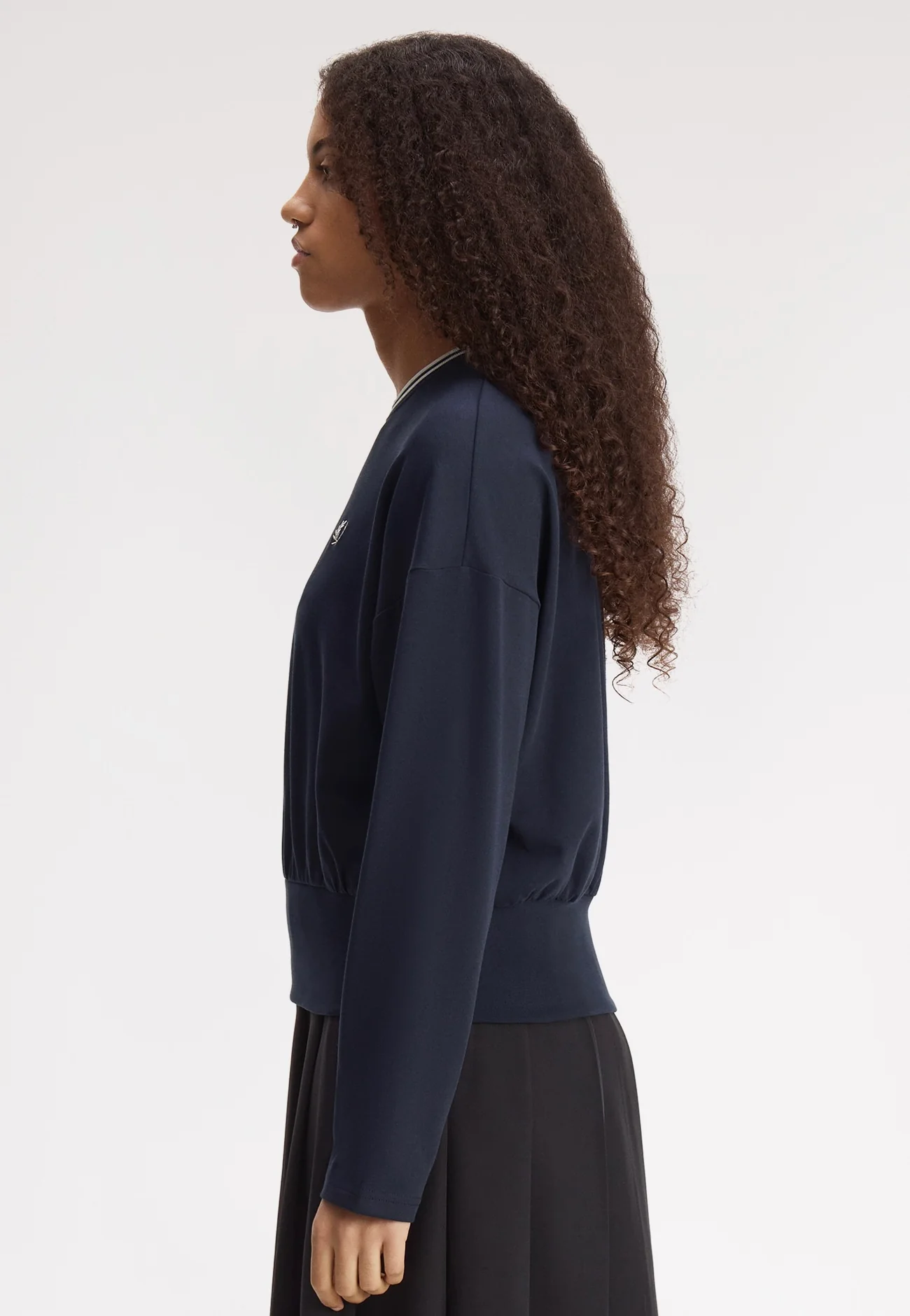 Fred Perry Twin Tipped L/S T-Shirt (Navy)