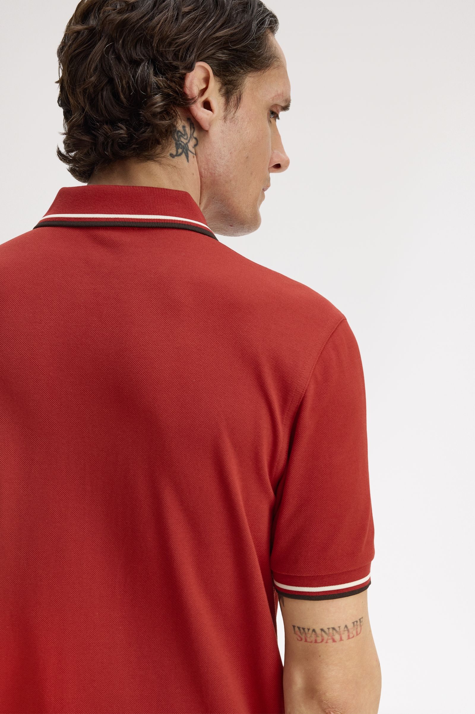 Fred Perry Twin Tipped Shirt (Burned Red/Ecru/Black)